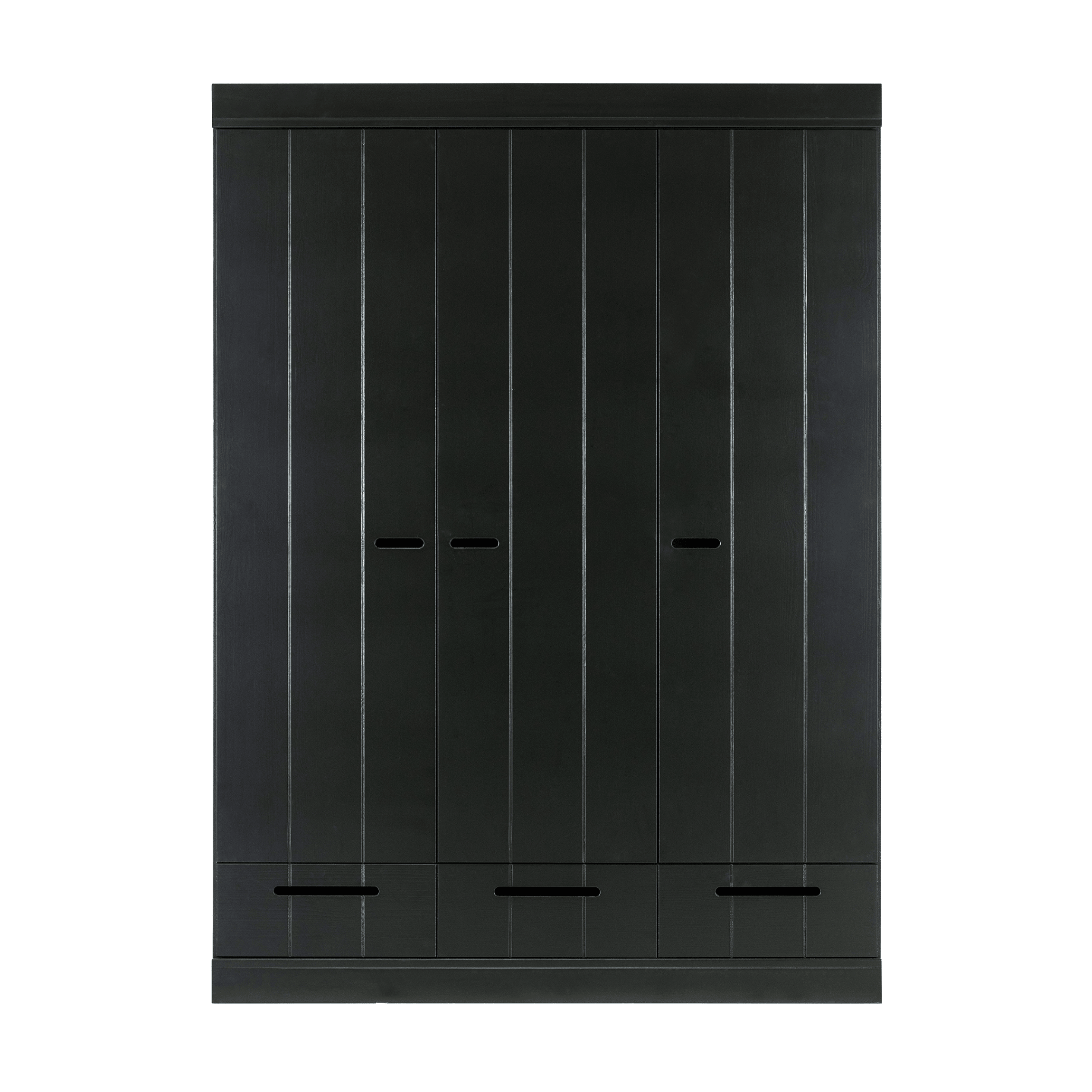 Szafa 3-drzwiowa z szufladami CONNECT czarny Woood Eye on Design