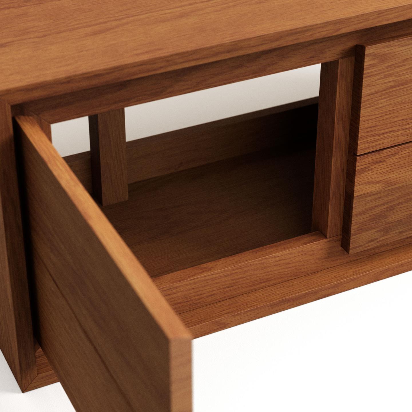 Szafka łazienkowa KENTA orzechowe drewno tekowe La Forma Eye on Design