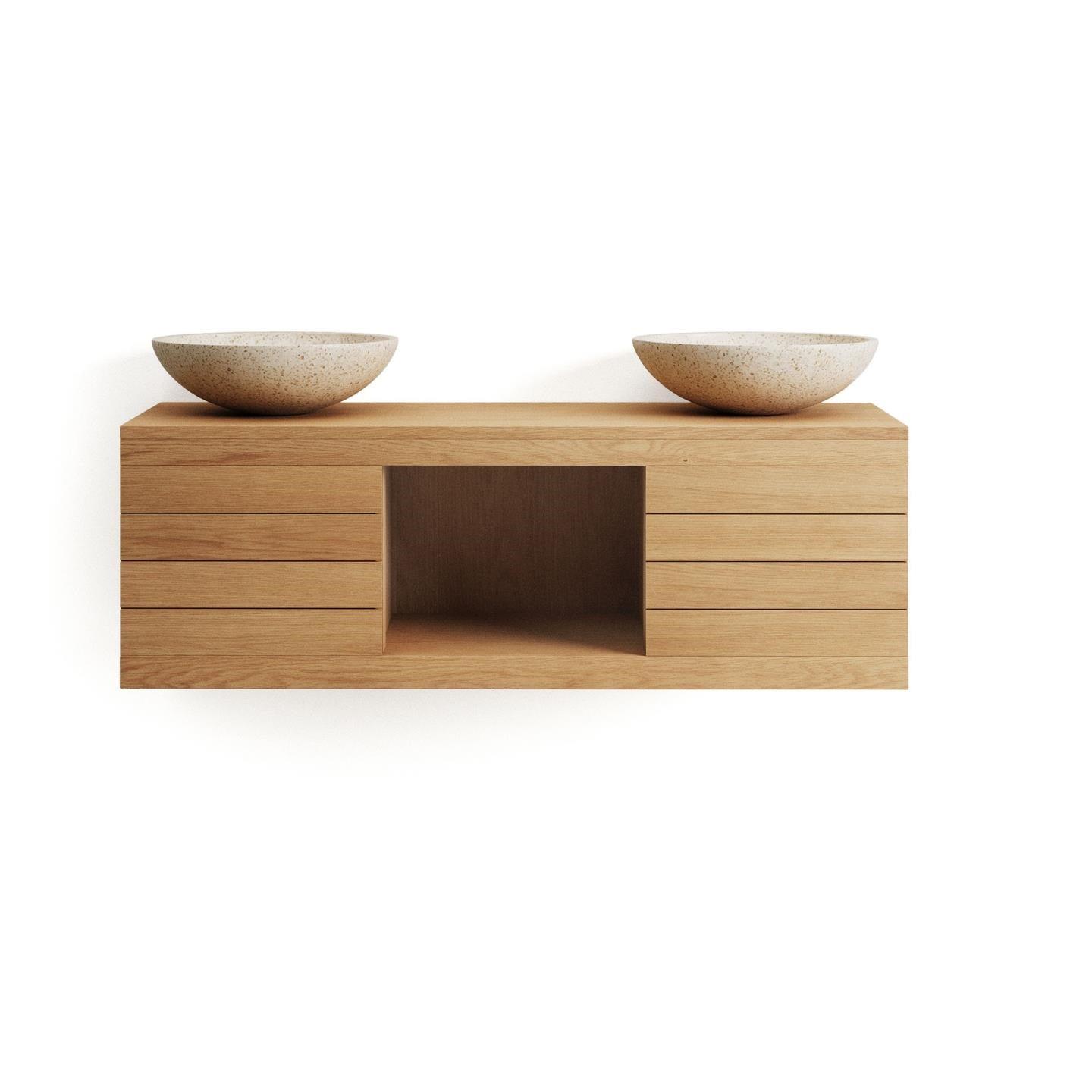 Szafka łazienkowa YENIT lite drewno tekowe La Forma Eye on Design