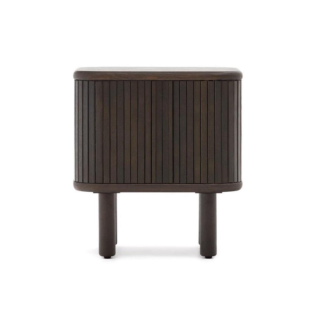 Szafka nocna MAILEN ciemnobrązowa okleina jesionowa La Forma Eye on Design