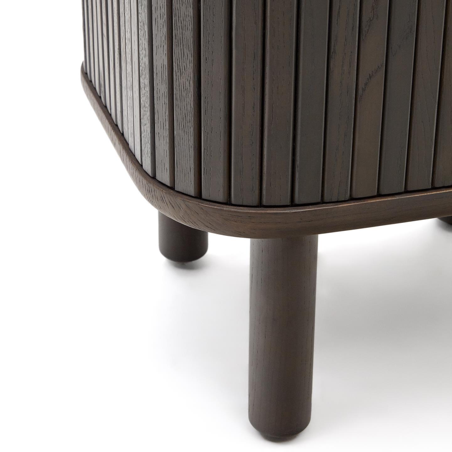 Szafka nocna MAILEN ciemnobrązowa okleina jesionowa La Forma Eye on Design