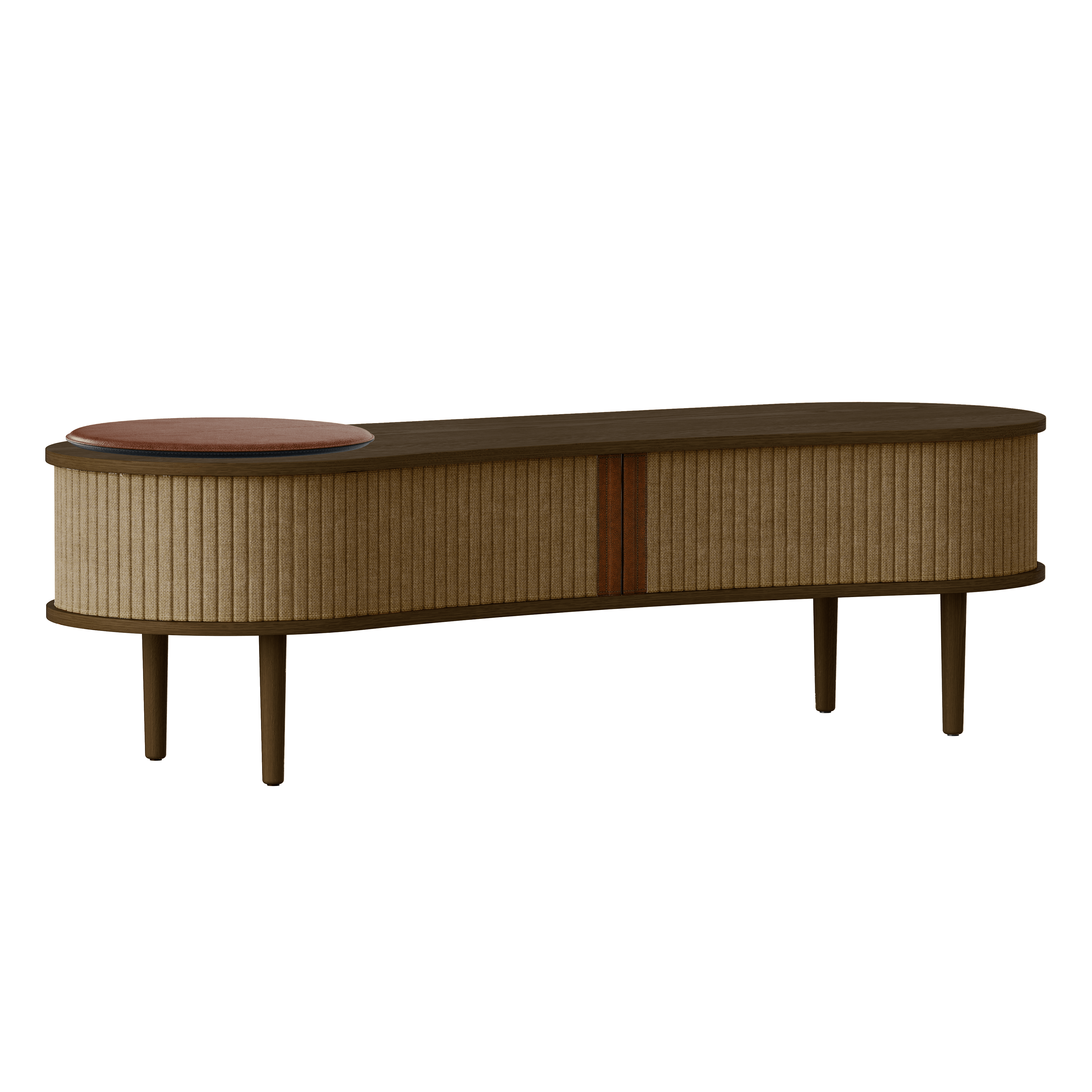 Szafka RTV AUDACIOUS karmelowy z ciemnym dębem UMAGE Tak Eye on Design