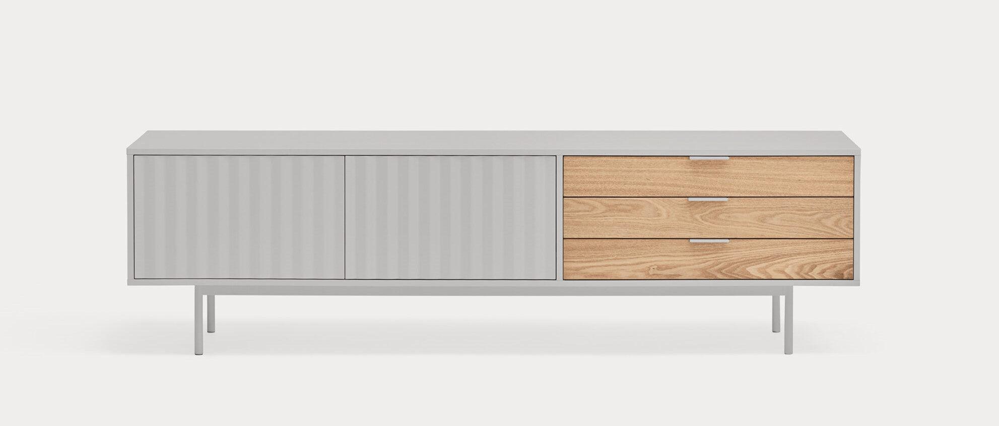 Szafka RTV SIERRA 2D szary Teulat Eye on Design