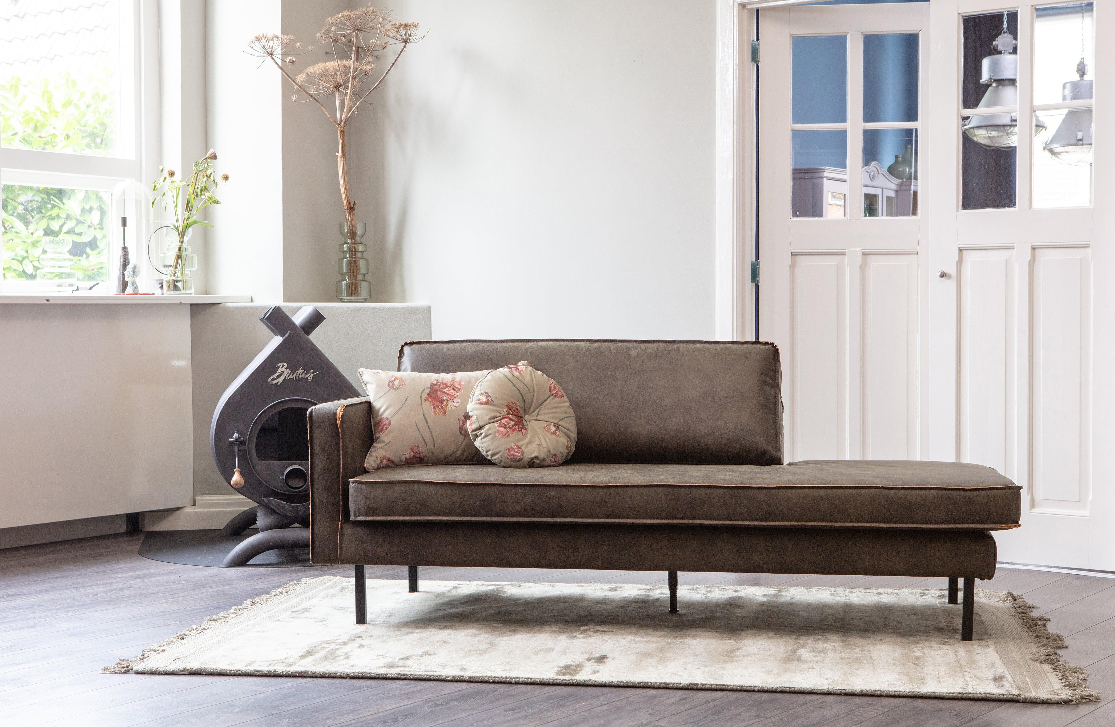 Szezlong aksamitny lewostronny RODEO miodowy Be Pure Eye on Design
