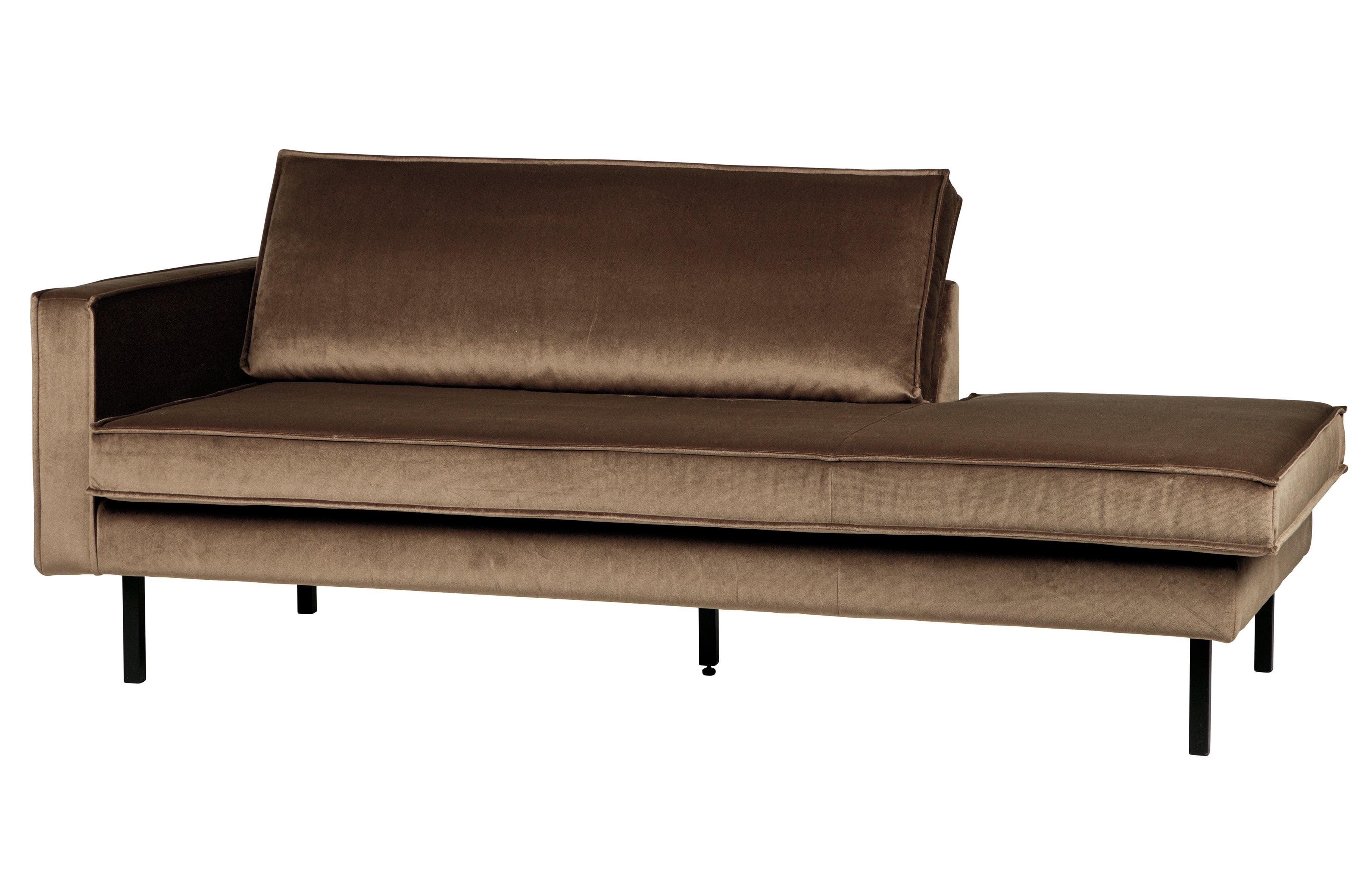 Szezlong aksamitny lewostronny RODEO taupe Be Pure Eye on Design