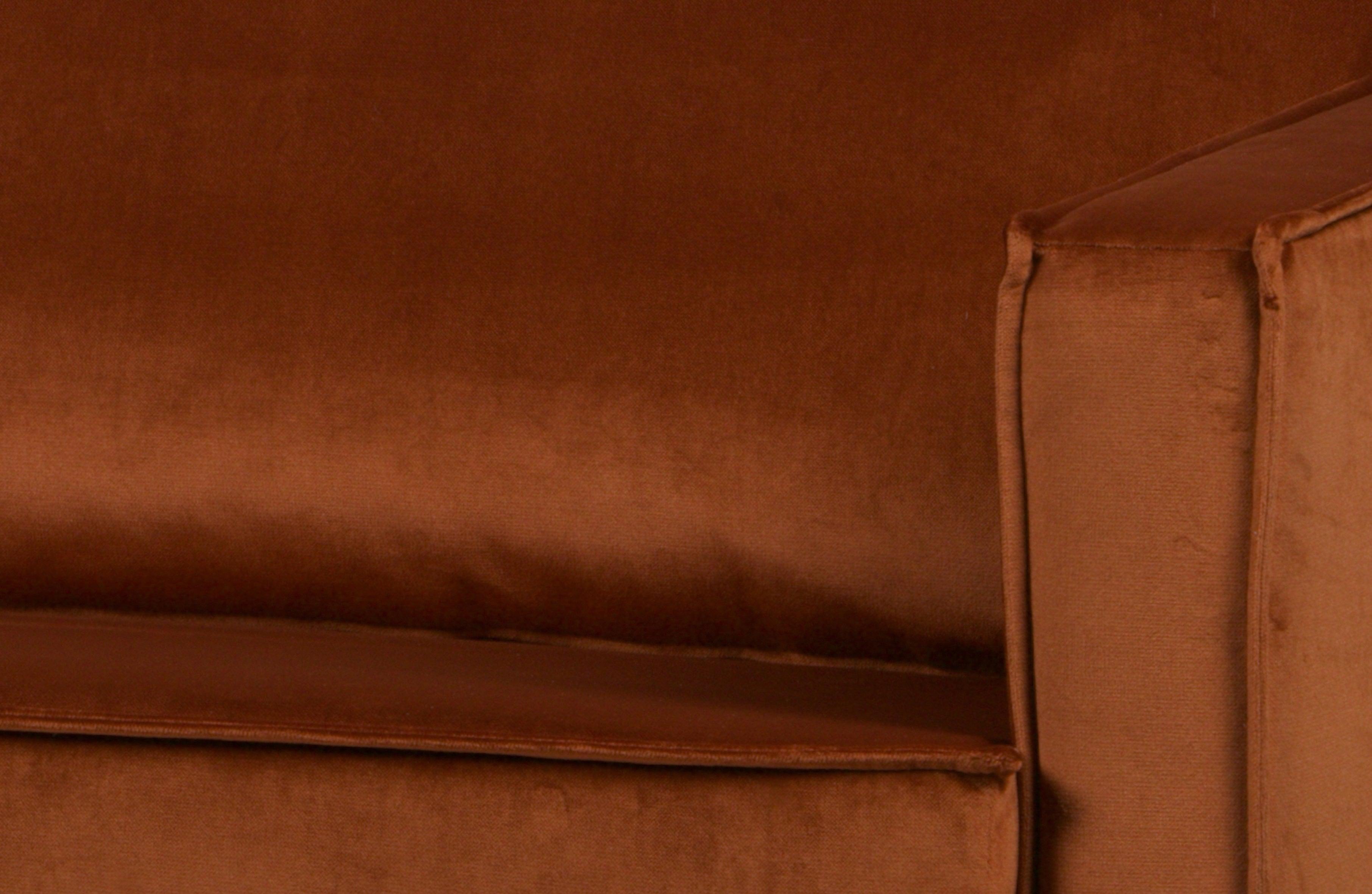 Szezlong aksamitny prawostronny RODEO rdzawy Be Pure Eye on Design