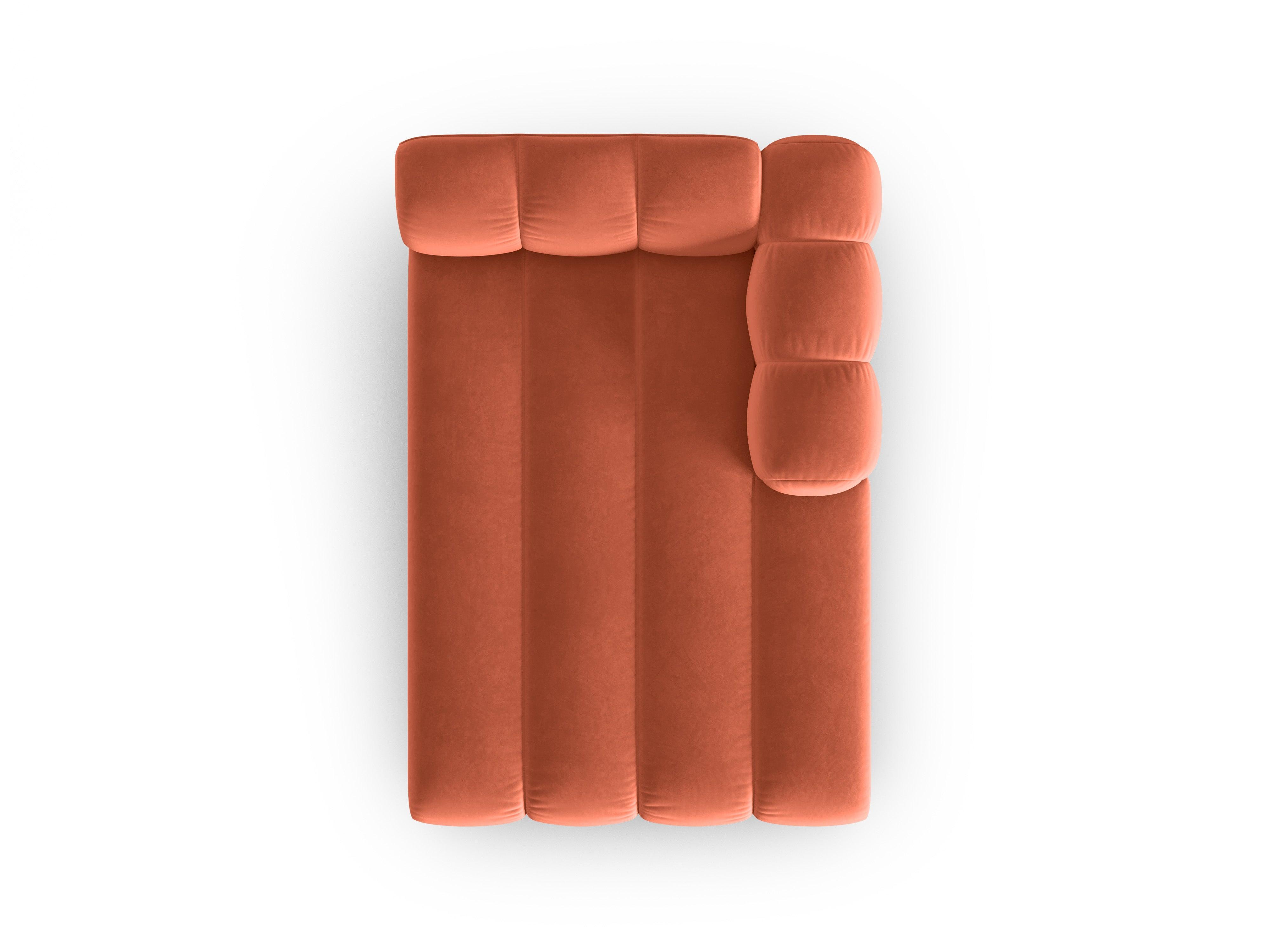 Szezlong aksamitny prawostronny SKYLER koralowy Interieurs 86 Eye on Design