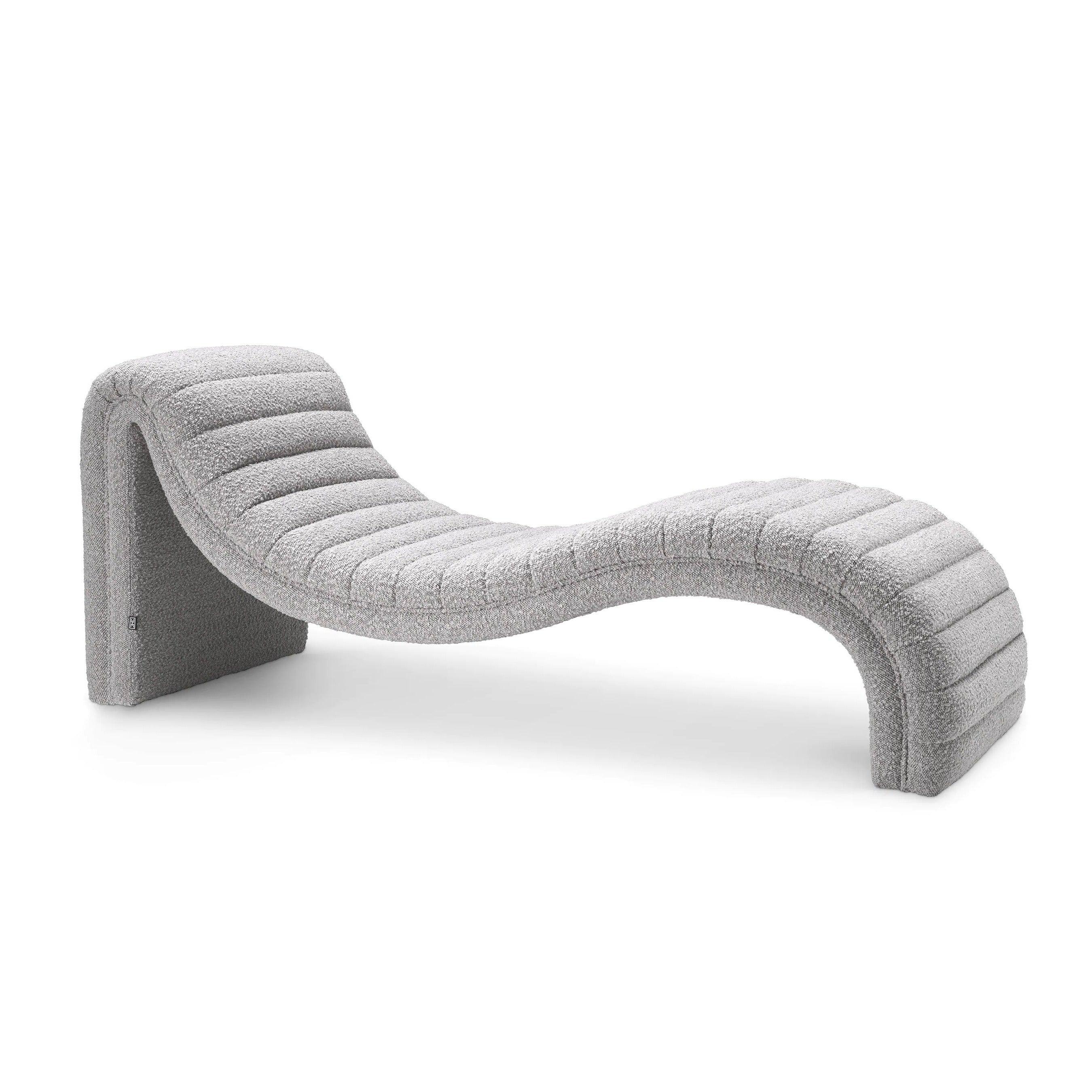 Szezlong w tkaninie boucle PIONEER szary Eichholtz Eye on Design