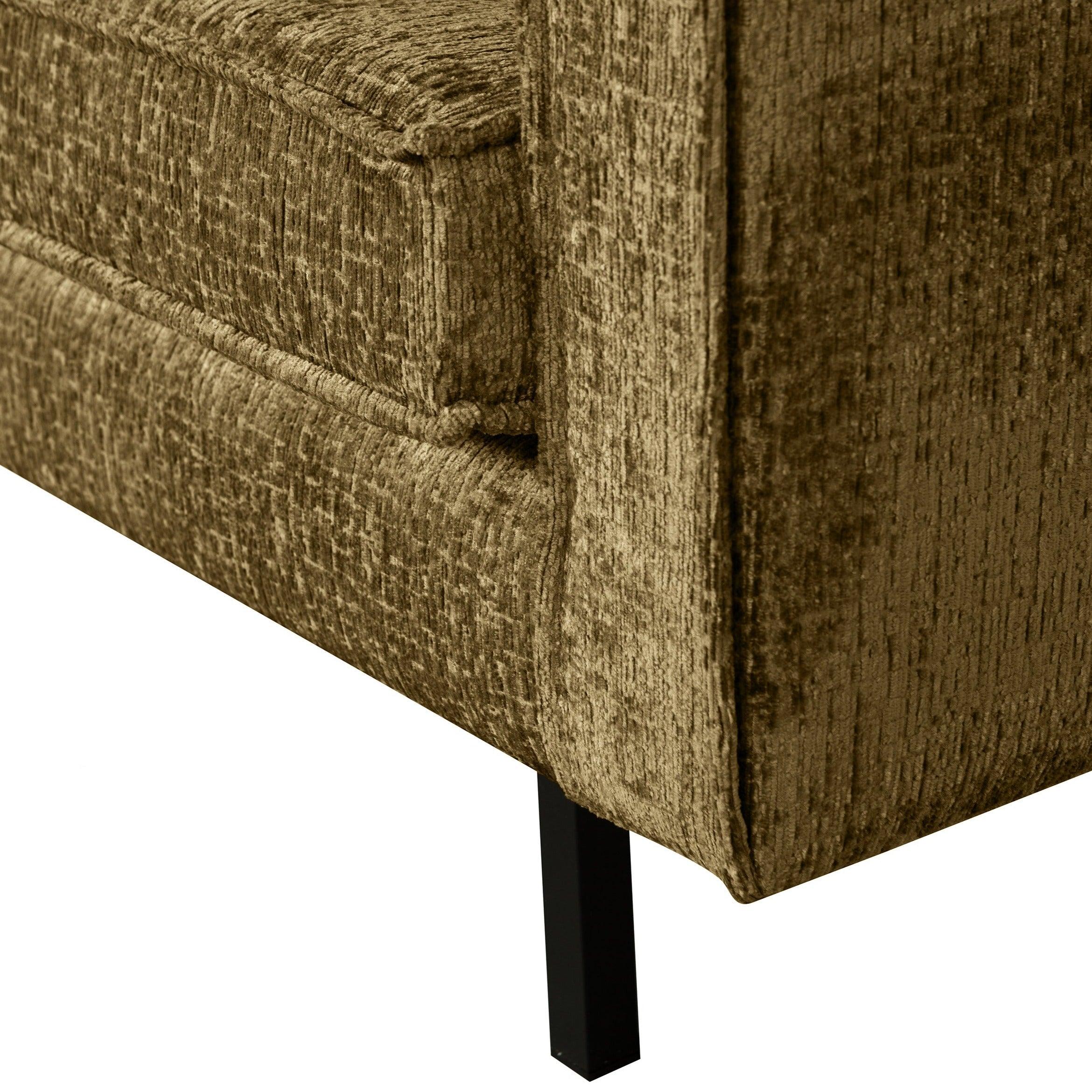 Szezlong welurowy lewostronny RODEO brązowy Be Pure Eye on Design