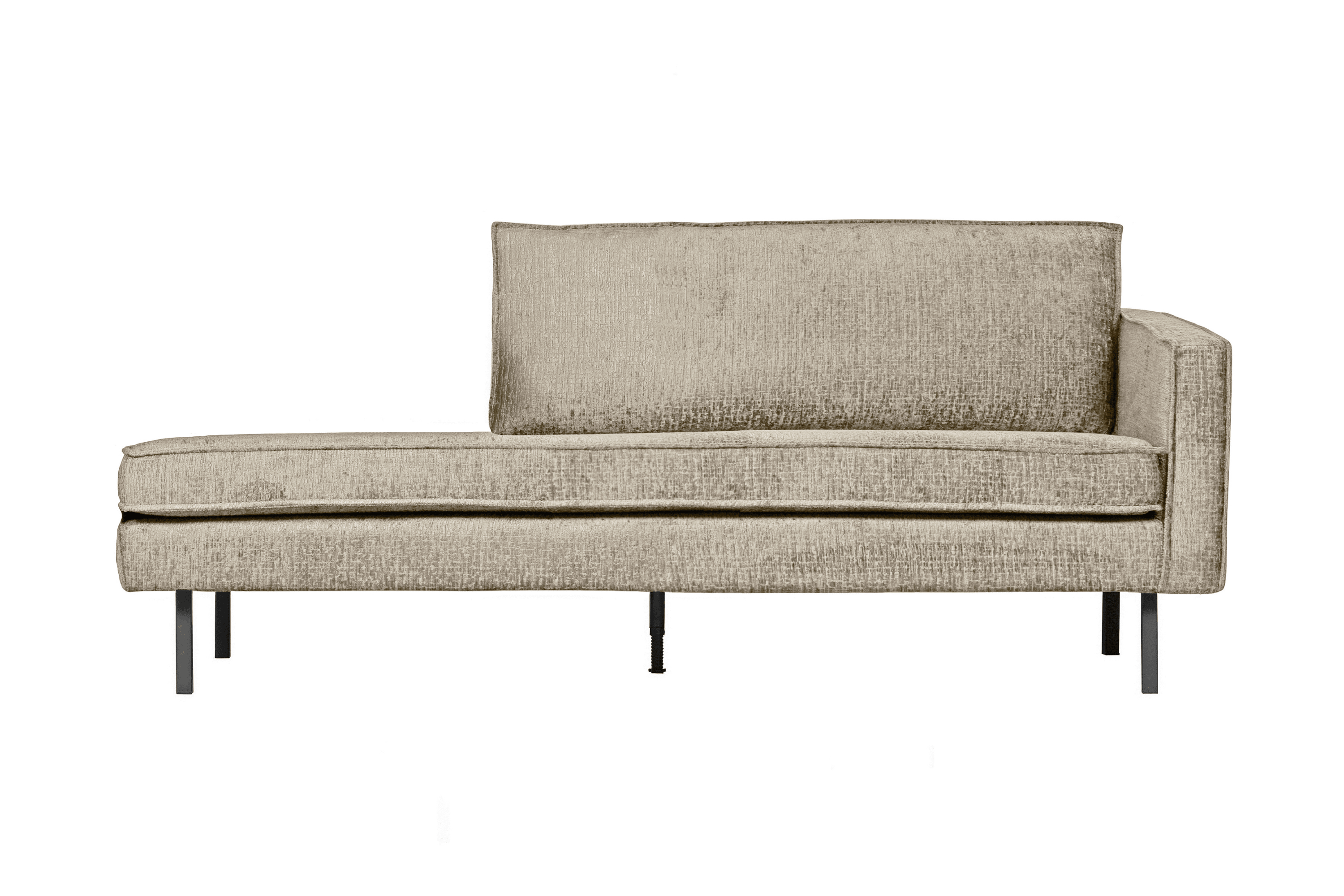 Szezlong welurowy prawostronny RODEO beżowy Be Pure Eye on Design