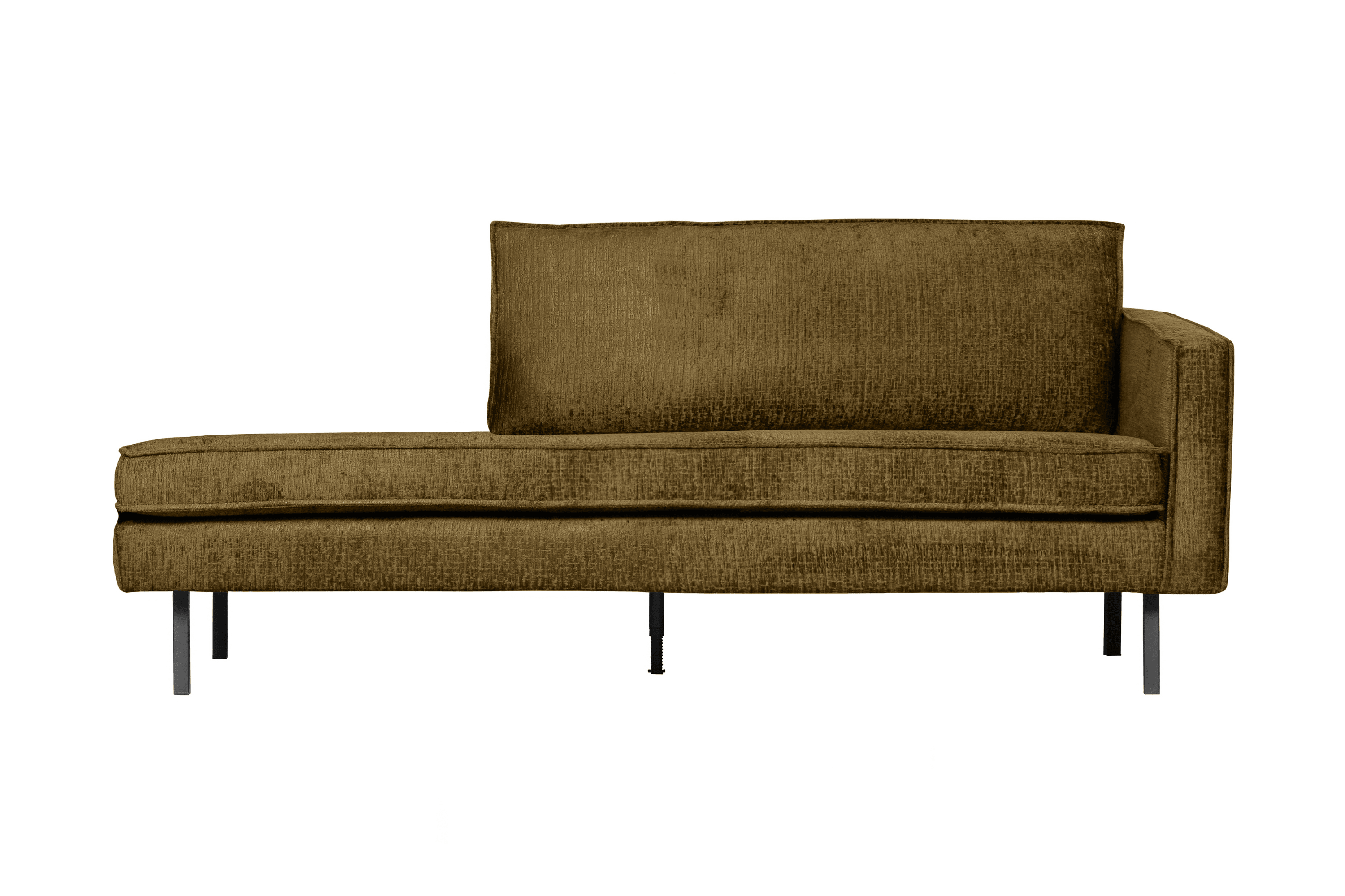 Szezlong welurowy prawostronny RODEO brązowy Be Pure Eye on Design