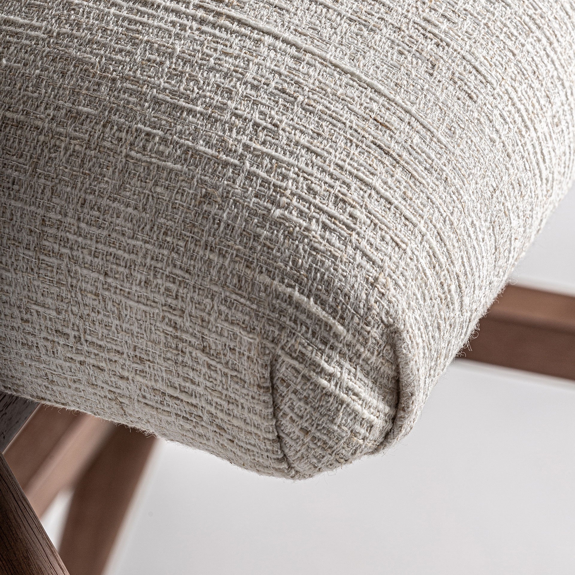 DOUZE Bar Stool Beige with Rubber Base