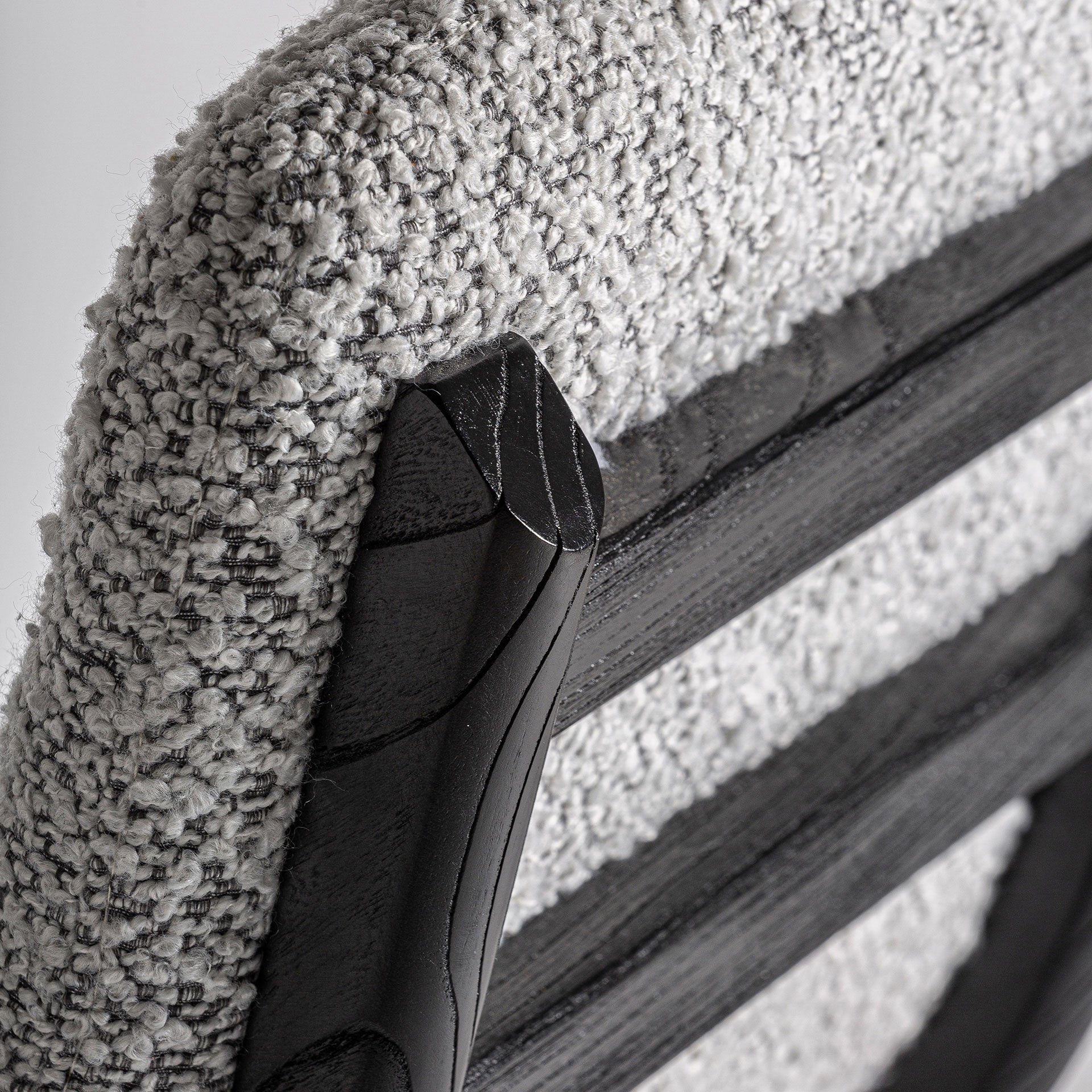 JACQUARD Bar Stool Gray with Black Woven Base