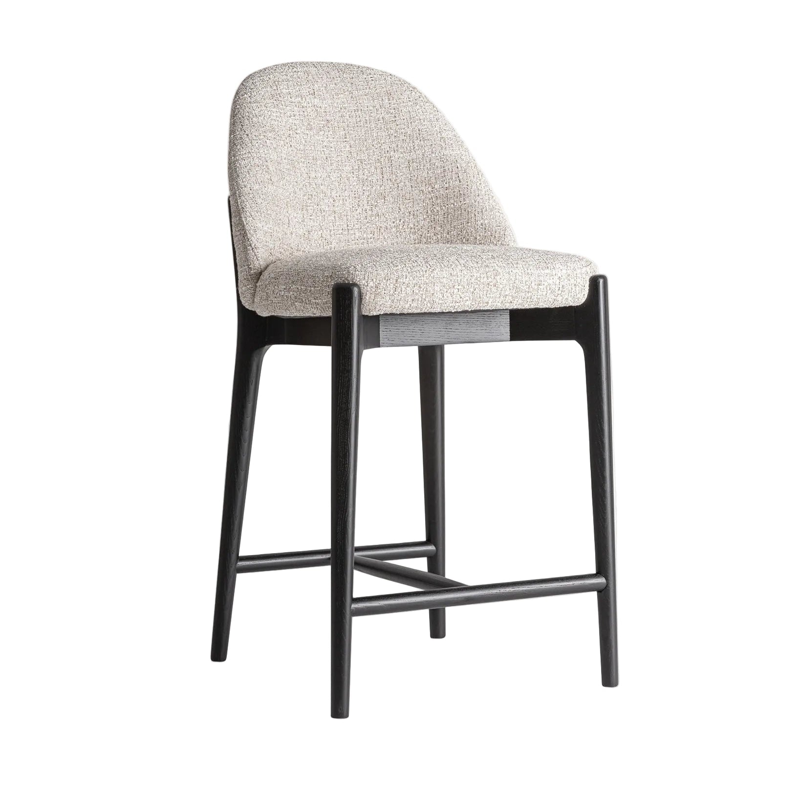 SIRIUS Bar Stool Beige with Black Ash Base