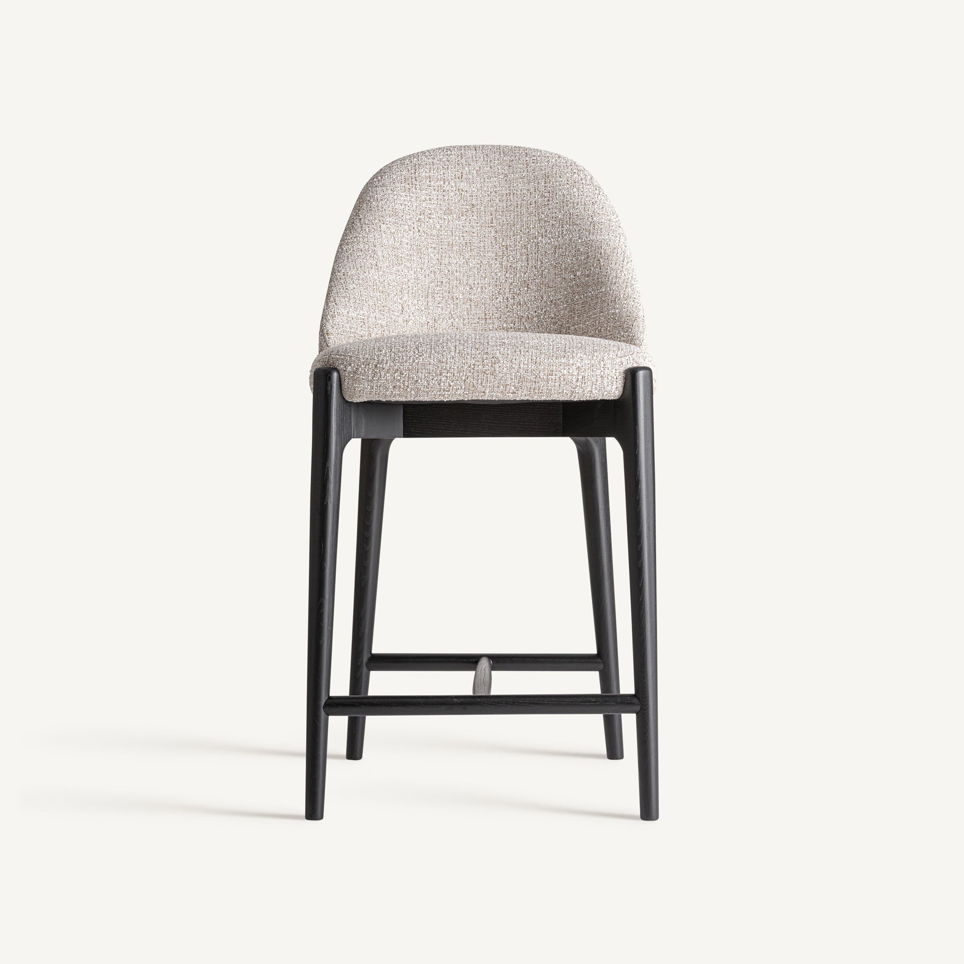 SIRIUS Bar Stool Beige with Black Ash Base