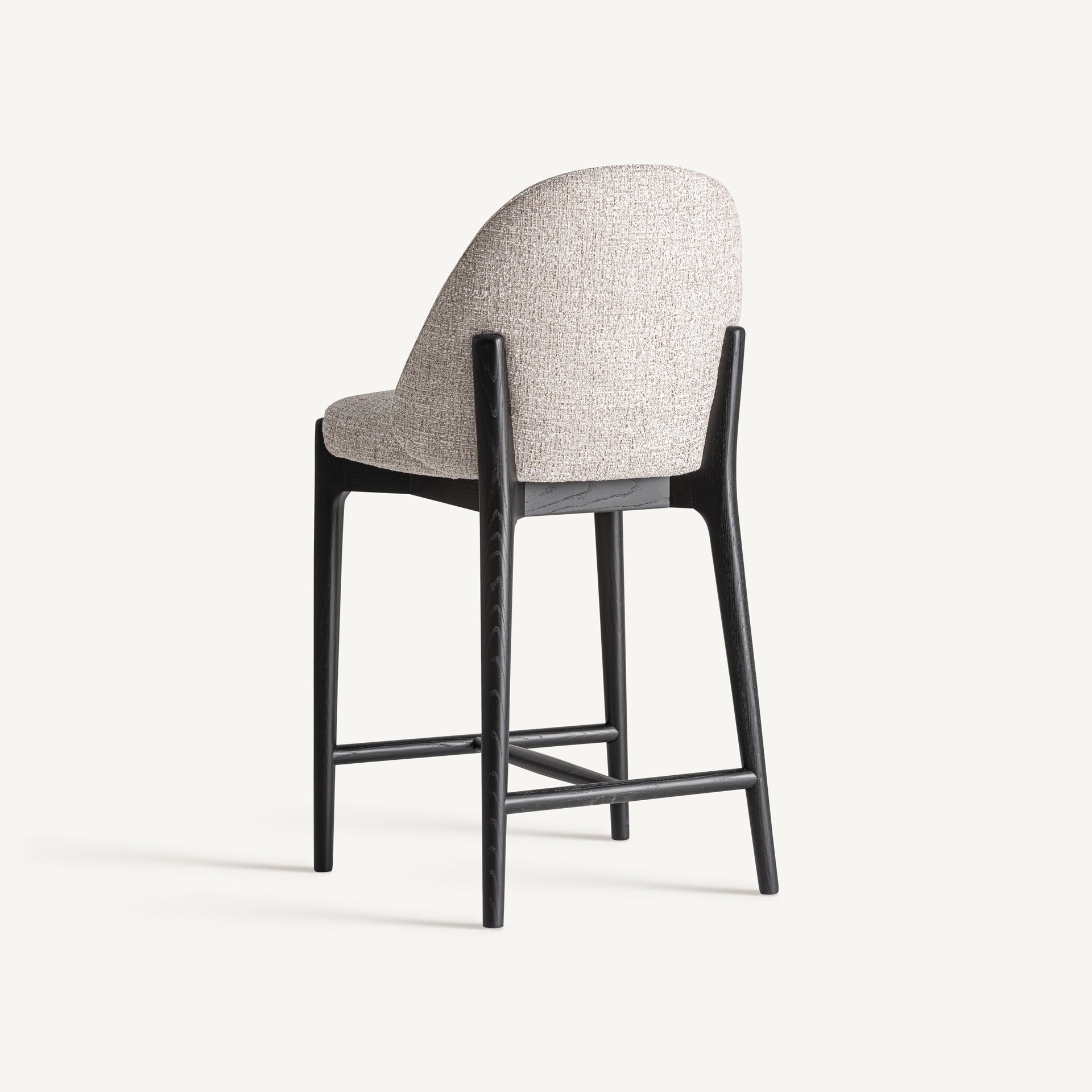 SIRIUS Bar Stool Beige with Black Ash Base