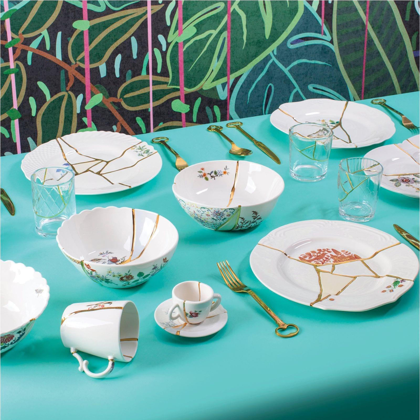 Talerz obiadowy KINTSUGI porcelanowy Seletti Eye on Design
