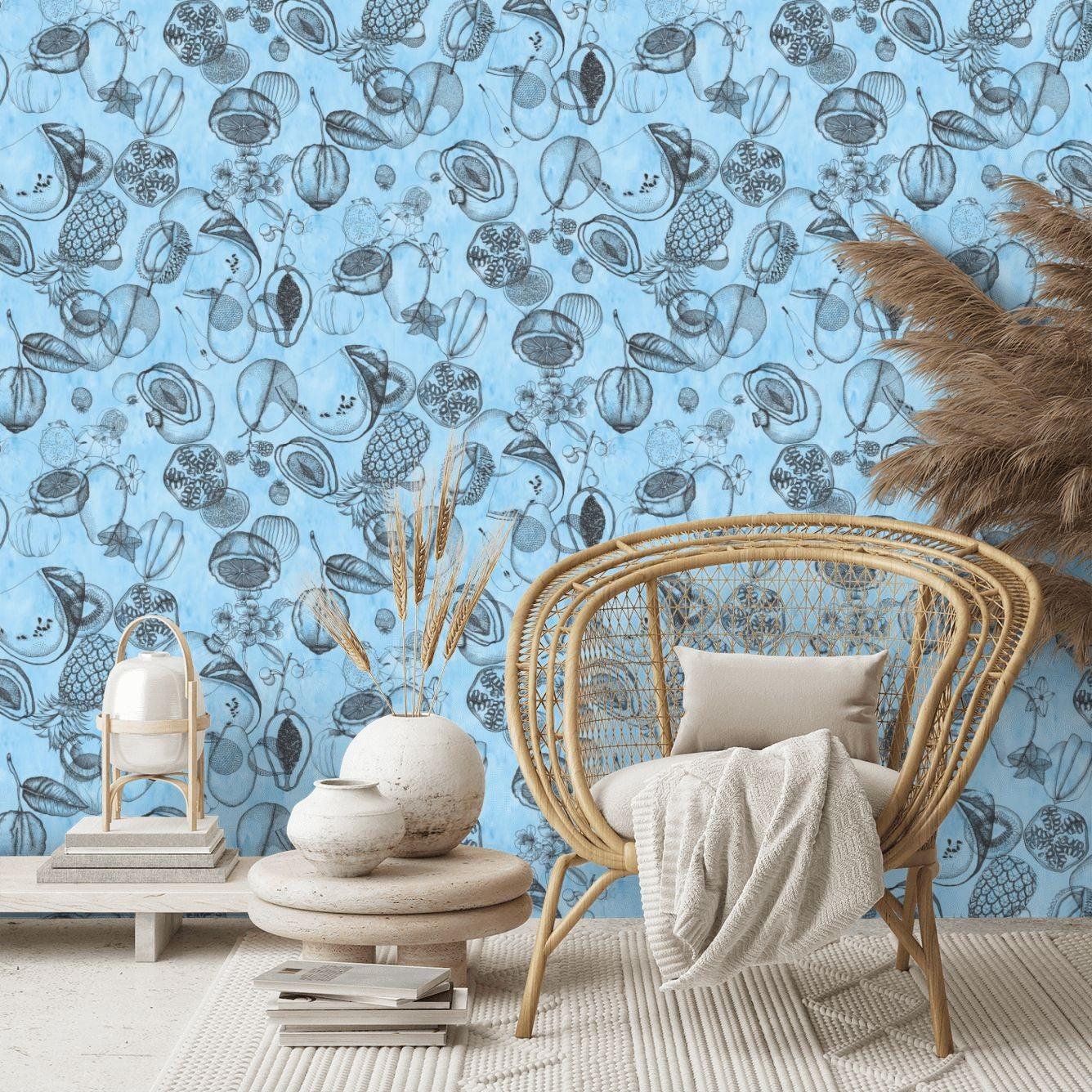 Tapeta AGUA PARATI - CELADON niebieski – Christian Lacroix