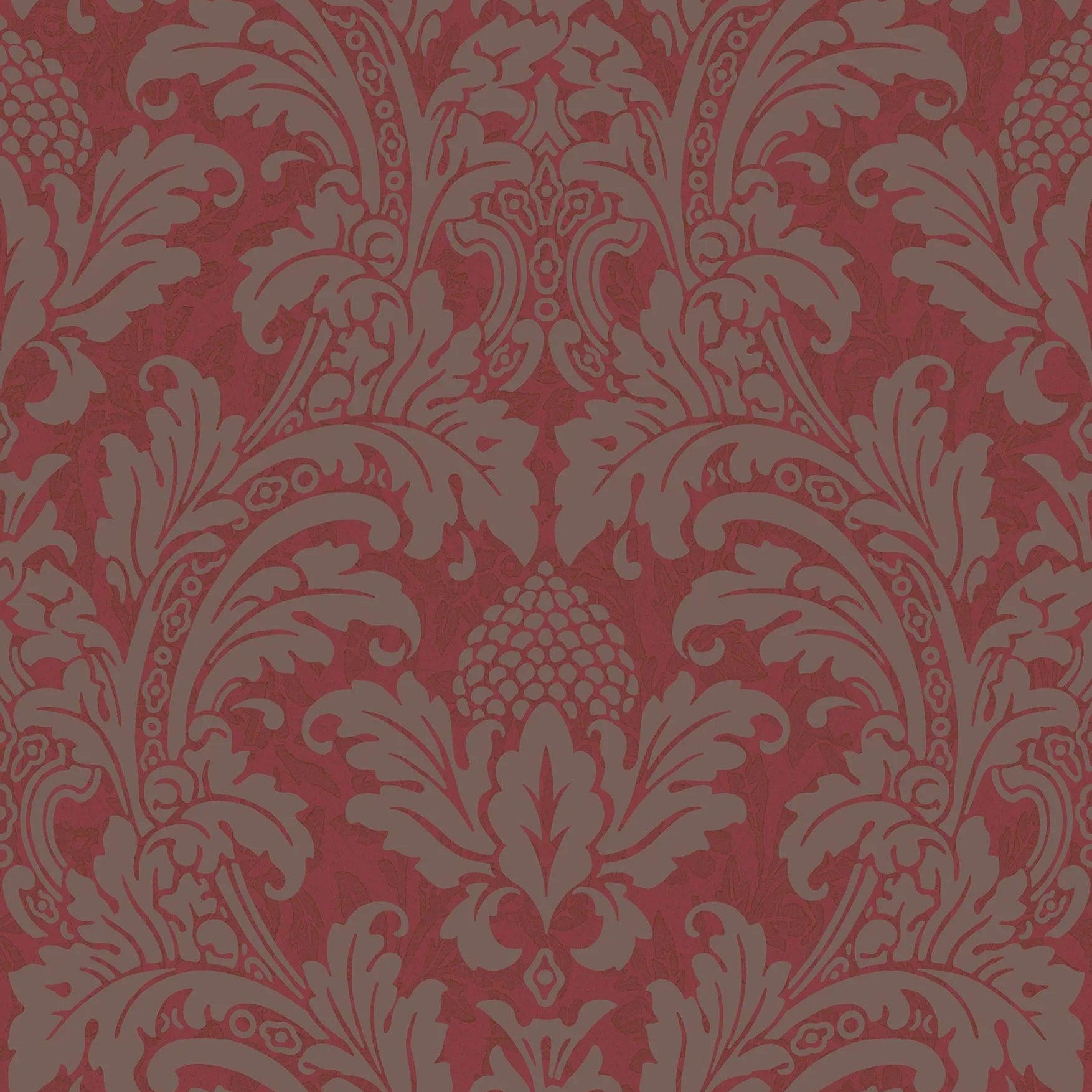 Tapeta ALBEMARLE - Blake metaliczna cyna na czerwieni Cole & Son Eye on Design