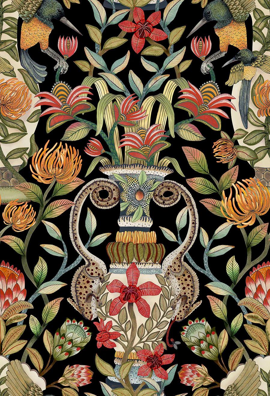 Tapeta ARDMORE JABULA - Protea Garden czarny Cole & Son Default Title Eye on Design