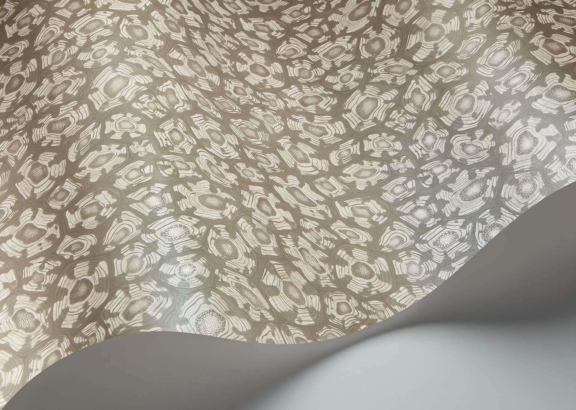 Tapeta ARDMORE JABULA - Savanna Shell szary i metaliczne złoto Cole & Son Eye on Design