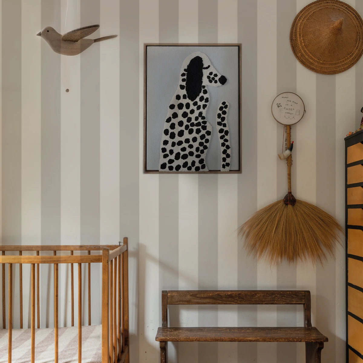 Vlies-Tapete BOLD STRIPE ASH warmes Grau