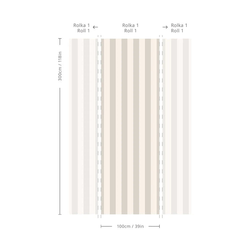 Vlies-Tapete BOLD STRIPE ASH warmes Grau