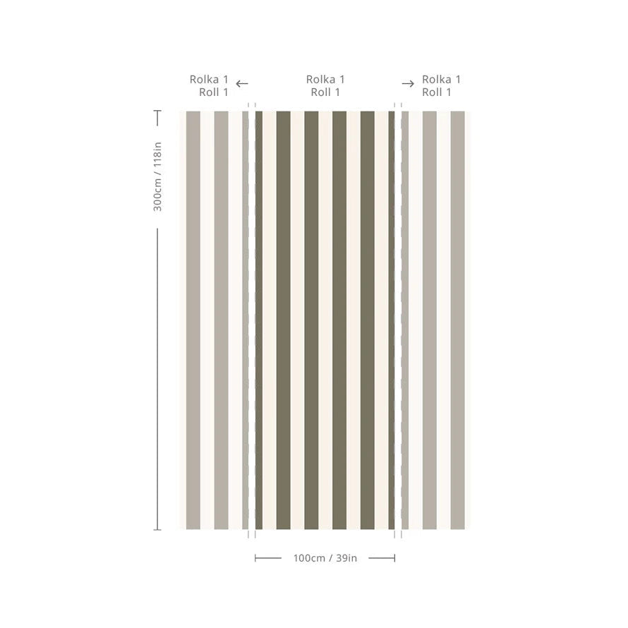Vlies-Tapete mit Streifen BOLD STRIPE MOSS grün
