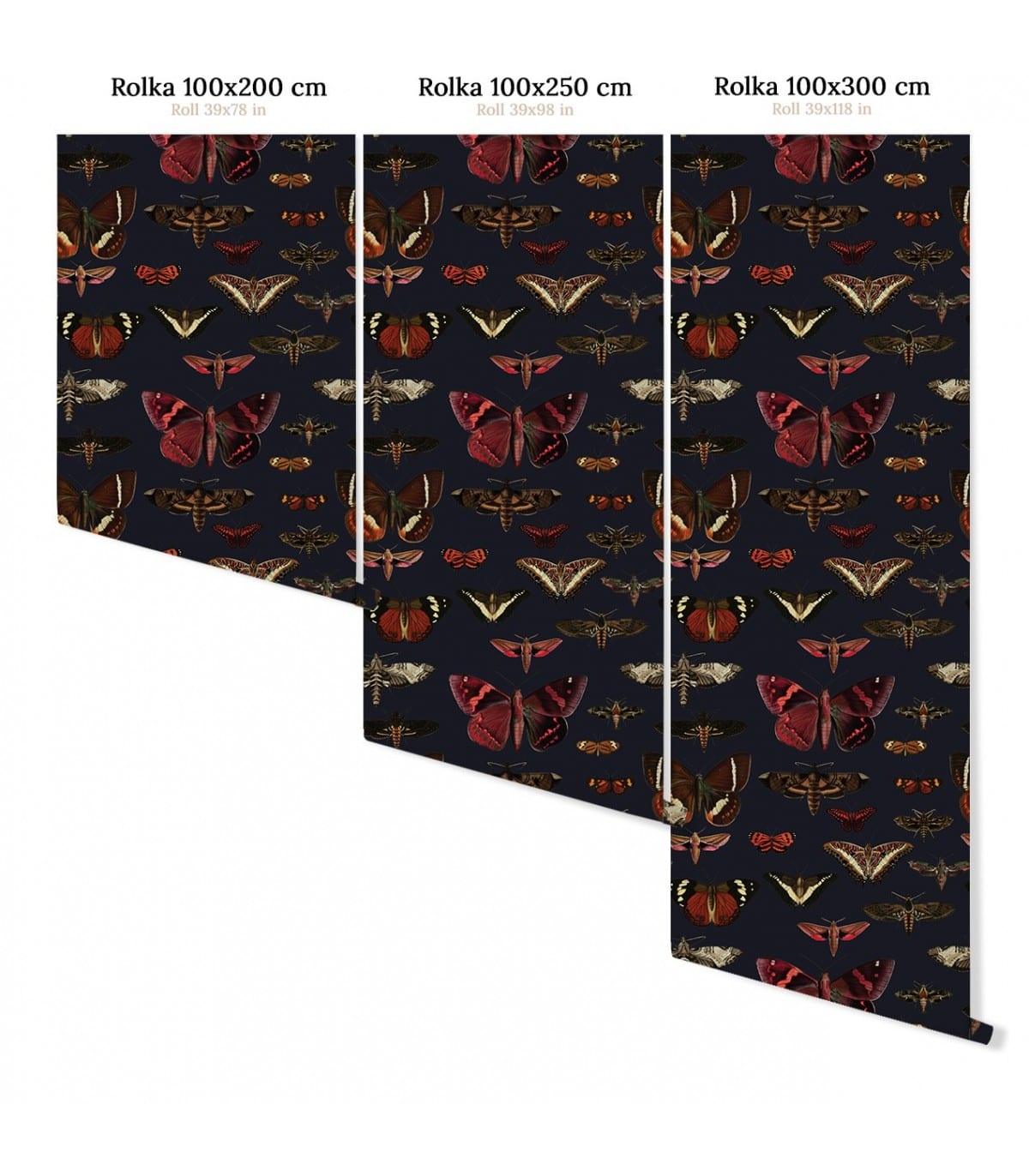 Tapeta BUTTERFLIES granatowy Wallcolors Eye on Design