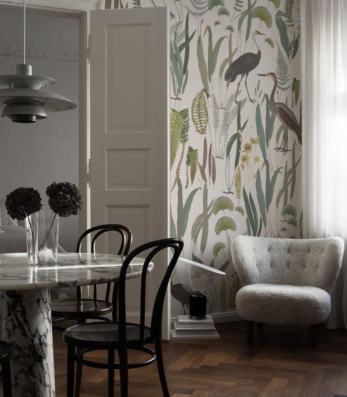 Tapeta Calm Heron Beige Wallcolors Eye on Design