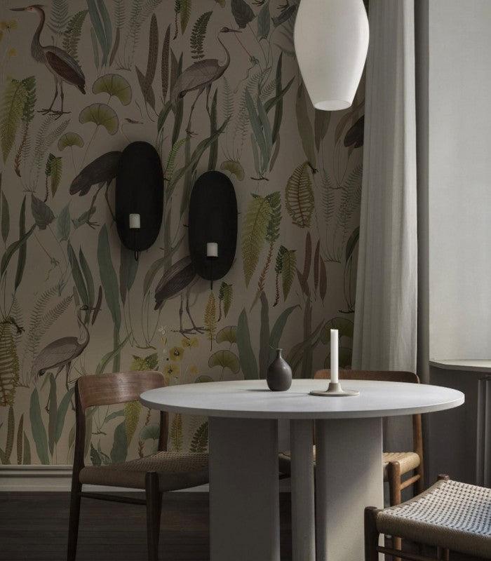 Tapeta Calm Heron Beige Wallcolors Eye on Design
