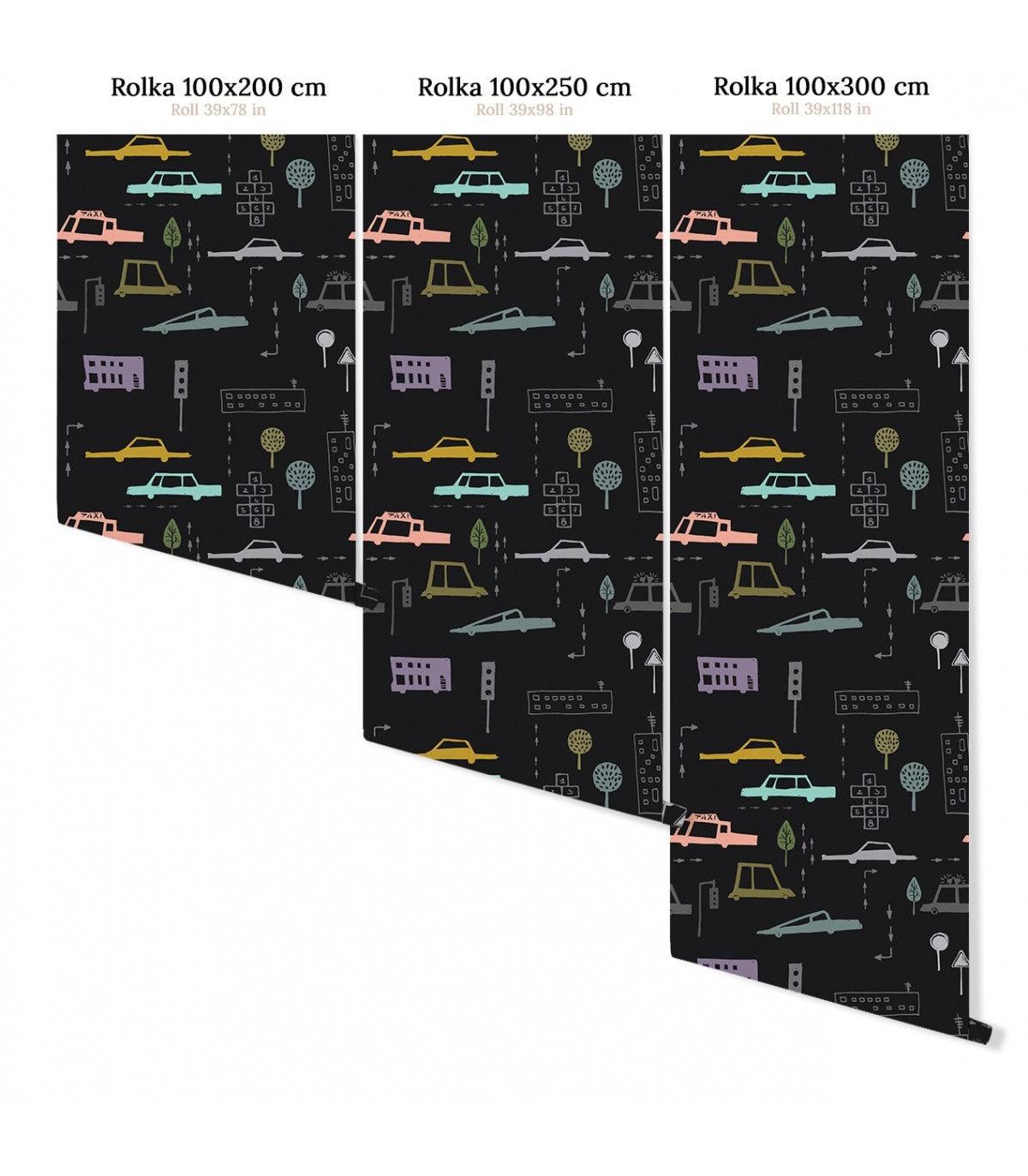 Tapeta CARS czarny Wallcolors Eye on Design