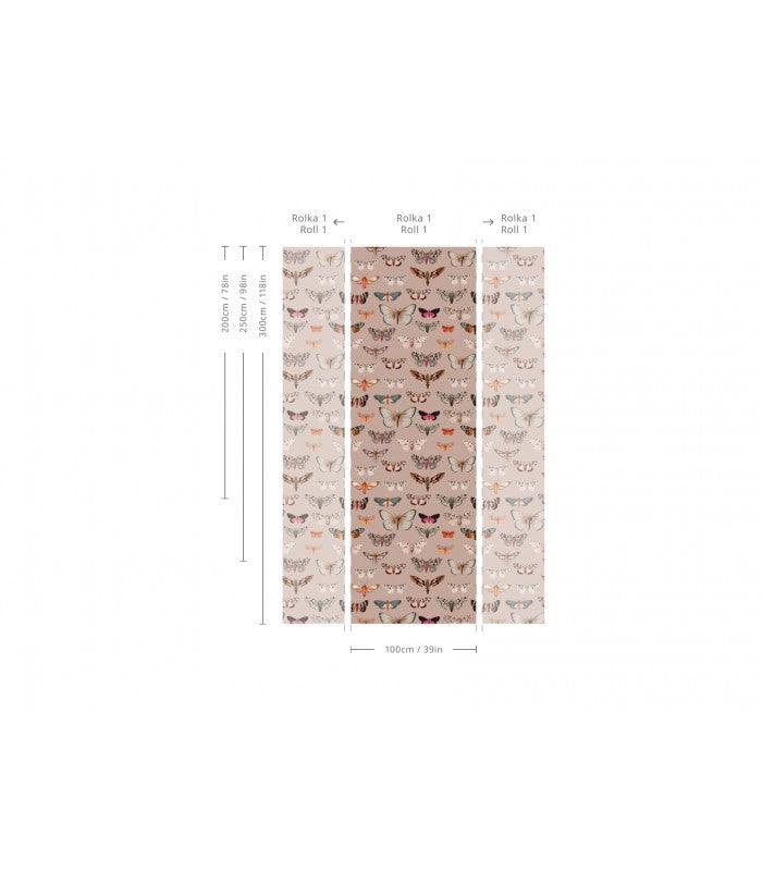 Tapeta Colorful Butterfly Pink Wallcolors Eye on Design