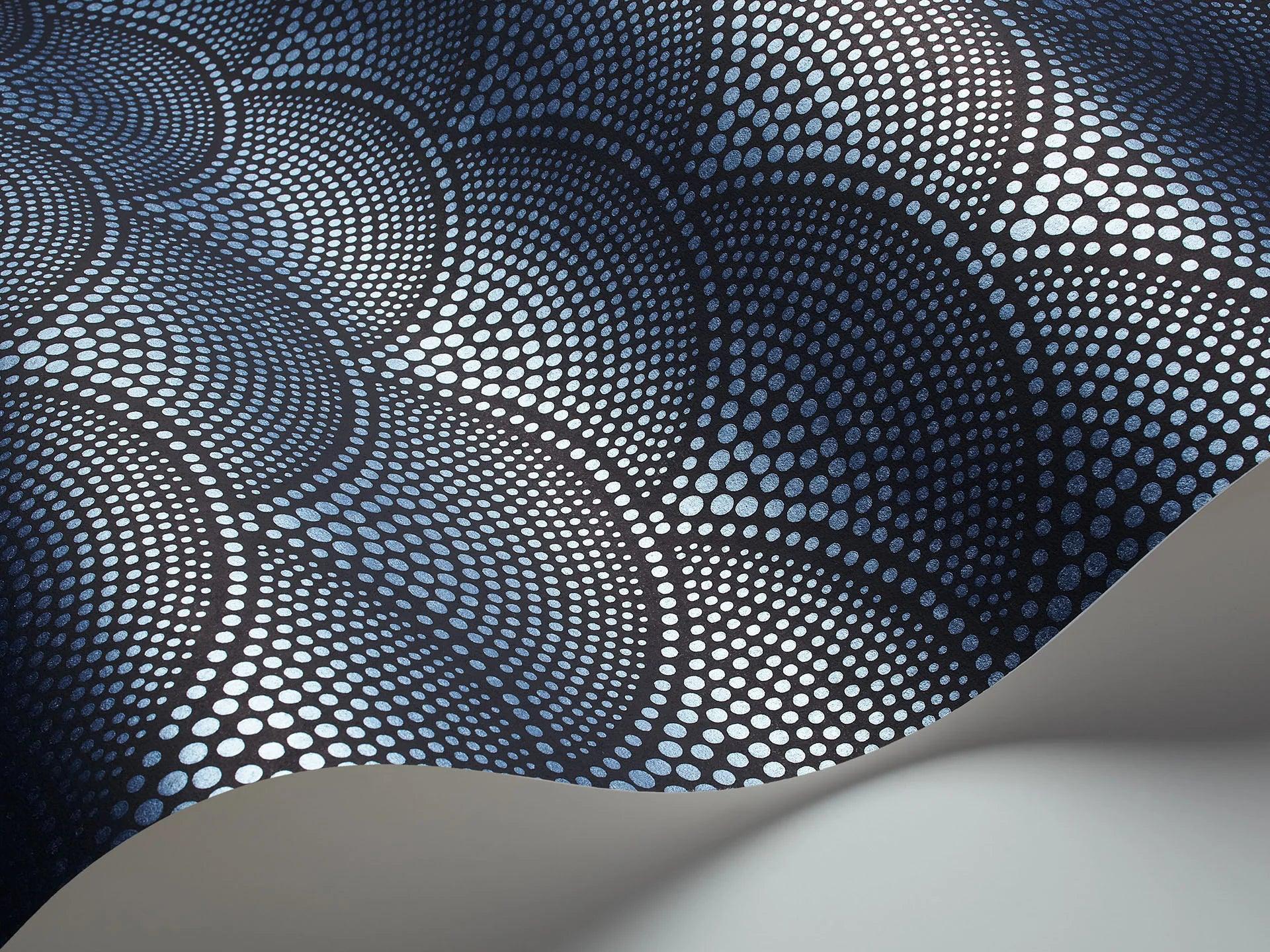 Tapeta CONTEMPORARY COLLECTION - Feather Fan metaliczny granat Cole & Son Eye on Design