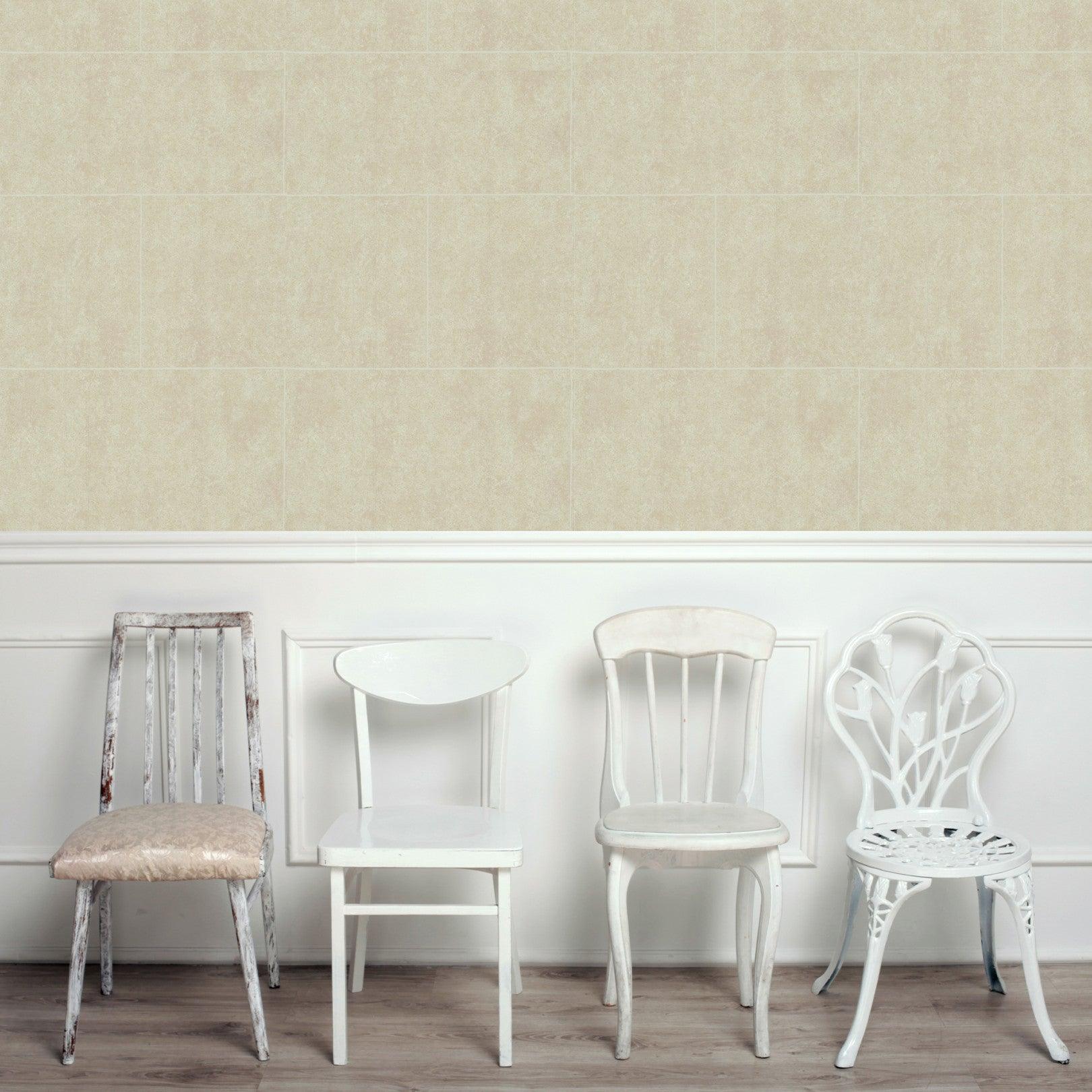 Wallpaper imitating stone blocks FOUNDATION - Stone Block black