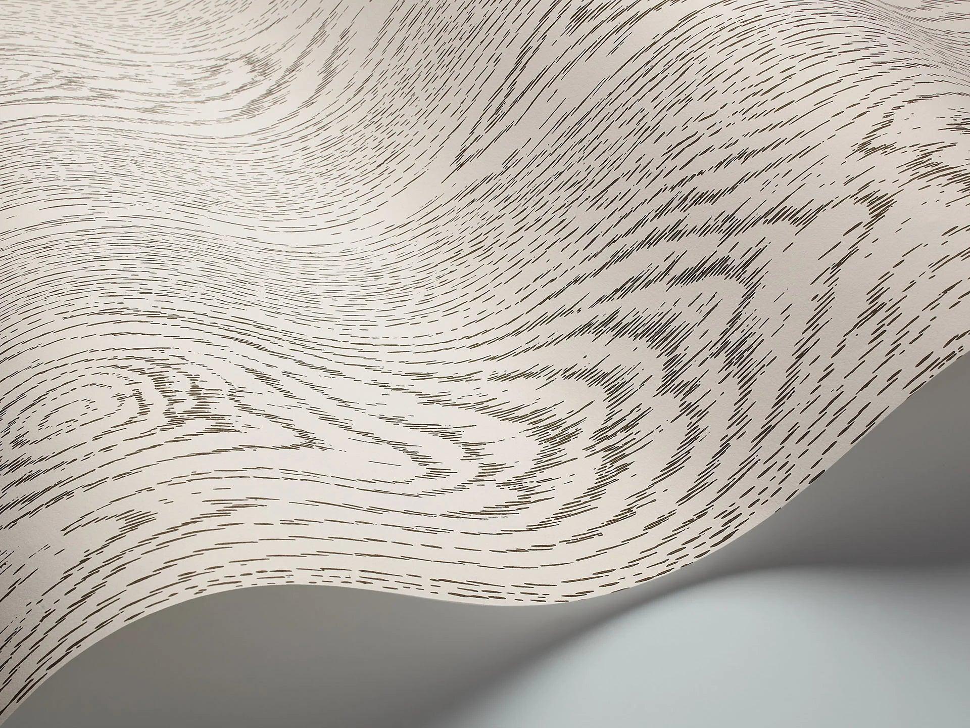 Tapeta FOUNDATION - Wood Grain biały i czarny Cole & Son Eye on Design