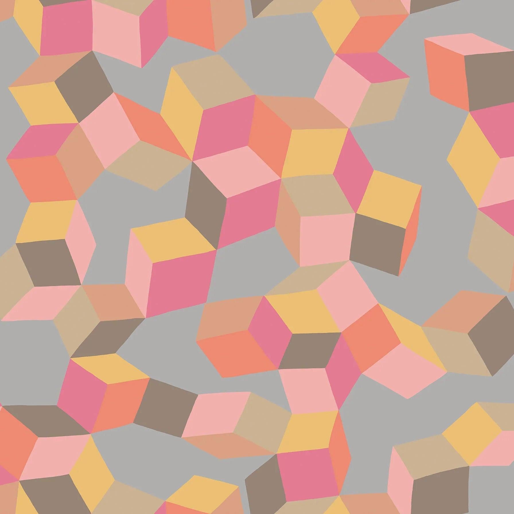 Tapeta GEOMETRIC II - Puzzle fuksja Cole & Son Default Title Eye on Design