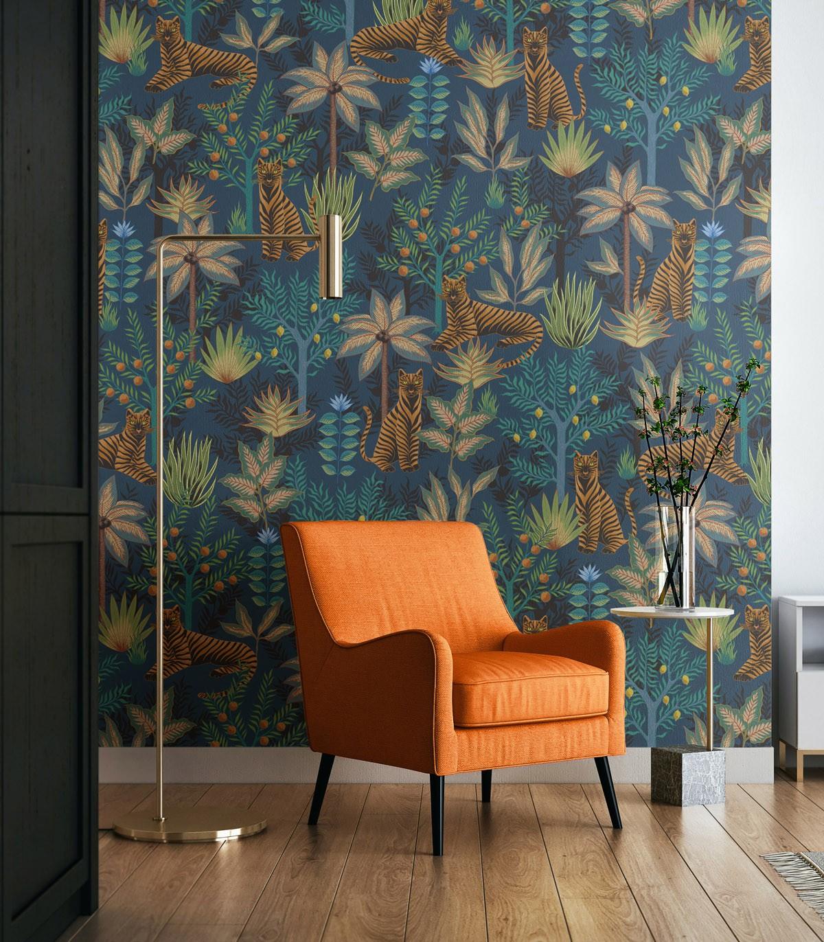 Tapeta GOLD TIGERS Wallcolors Eye on Design