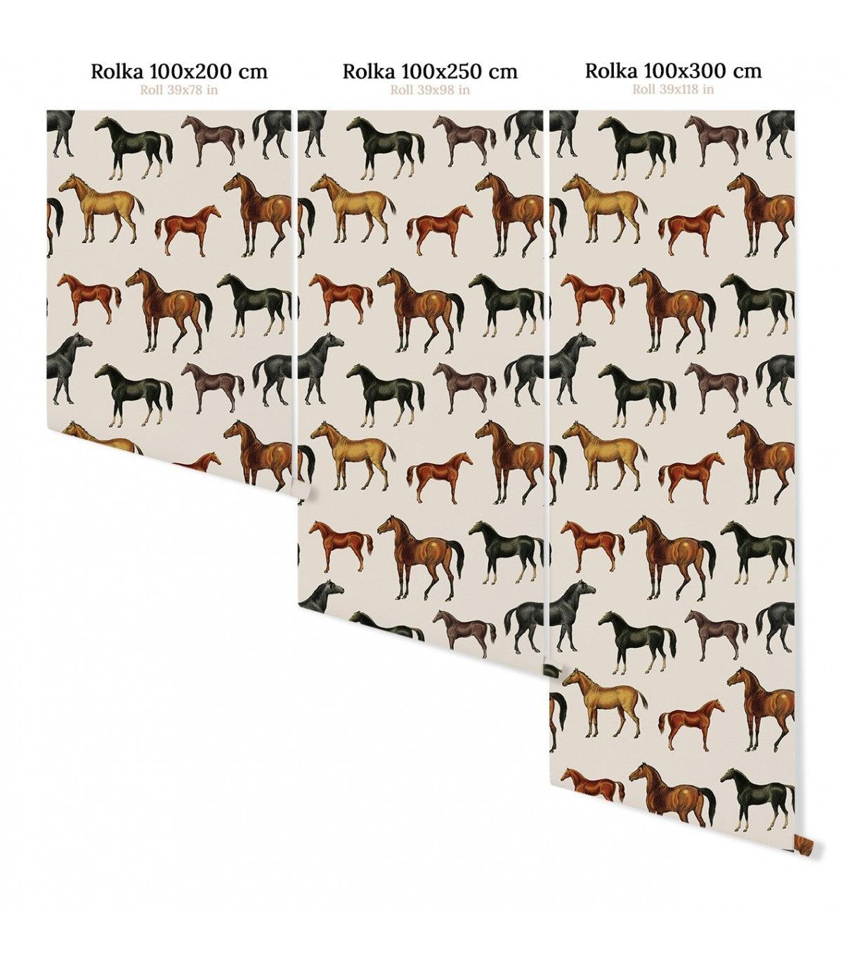 Tapeta HORSES beżowy Wallcolors Eye on Design