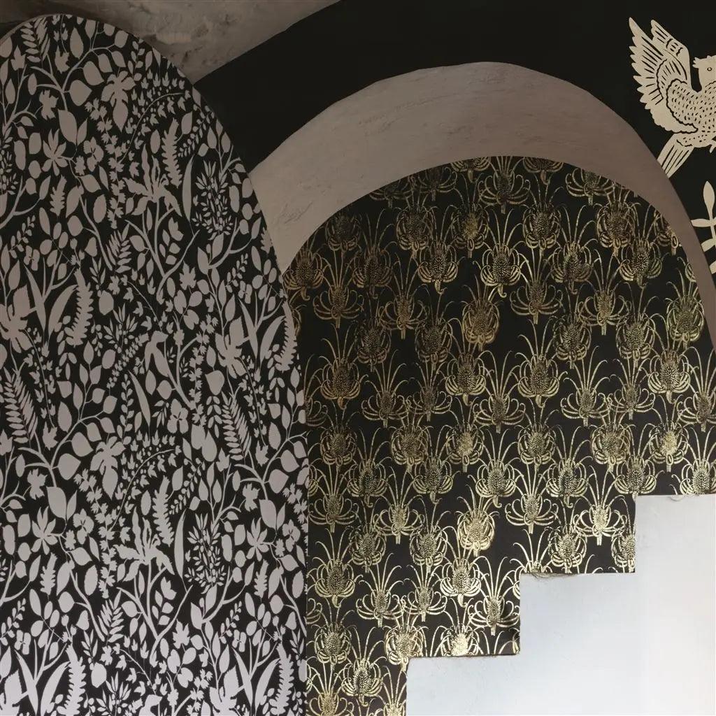 Tapeta L EDEN SOFT ARGENT czarny z białym – Christian Lacroix