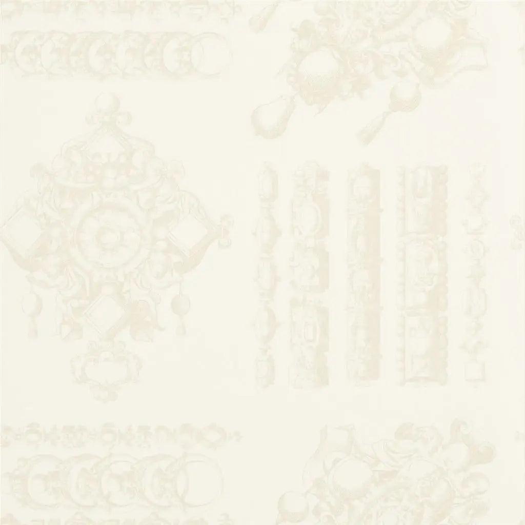 Tapeta LA MAIN AU COLLET - COQUILLAGE kremowy – Christian Lacroix