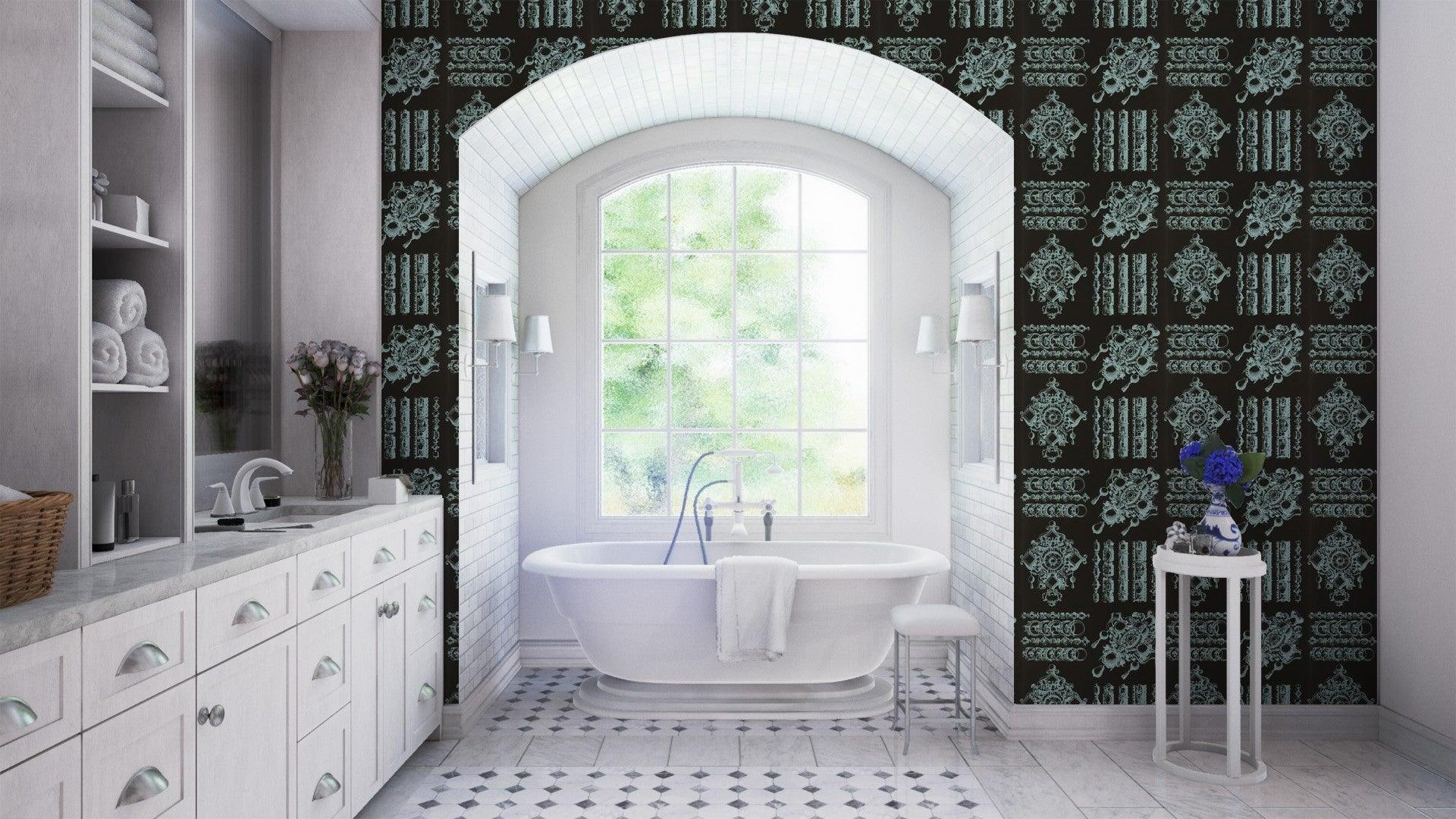 Tapeta LA MAIN AU COLLET - PISCINE miętowy Christian Lacroix Eye on Design