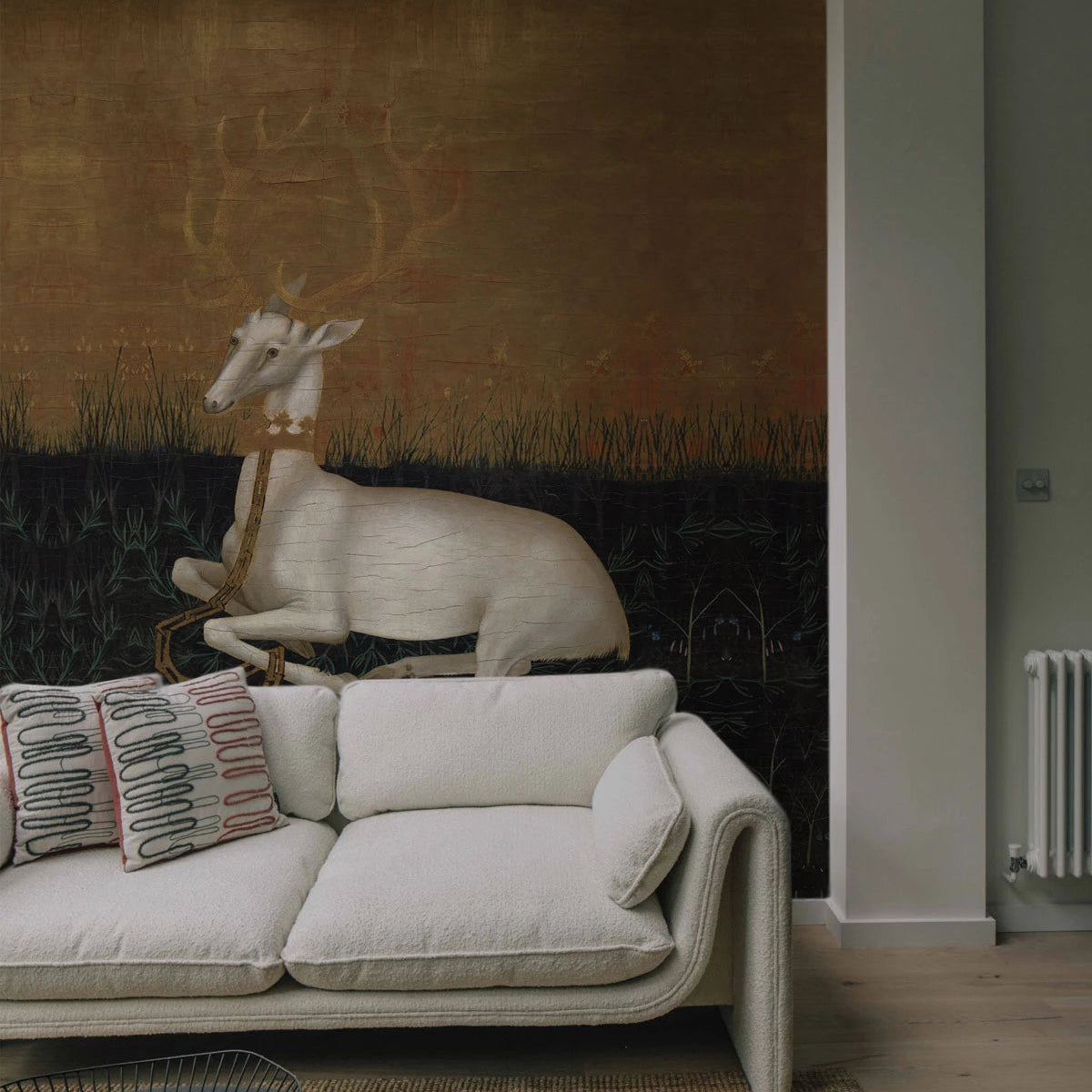 Tiermotiv-Tapete MAJESTIC REST gold mit grün