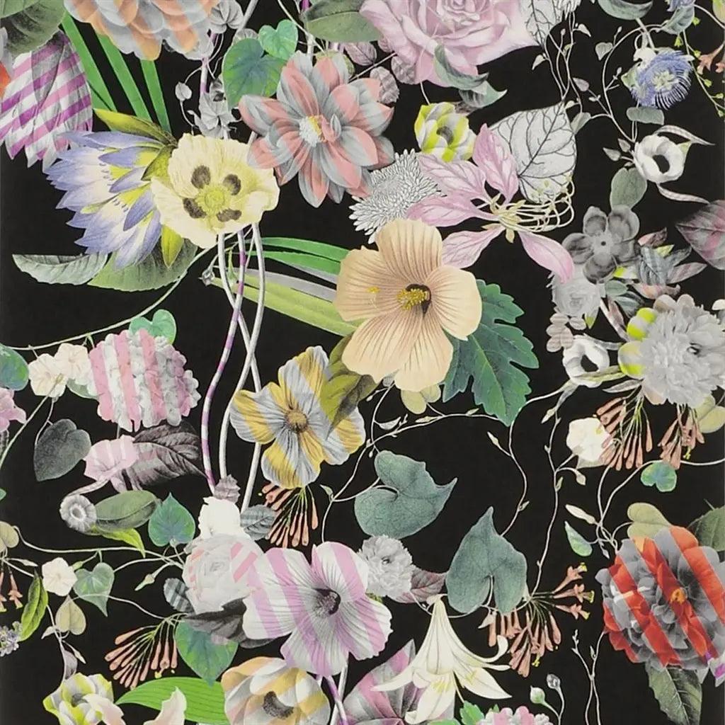Tapeta MALMAISON - RÉGLISSE czarny – Christian Lacroix