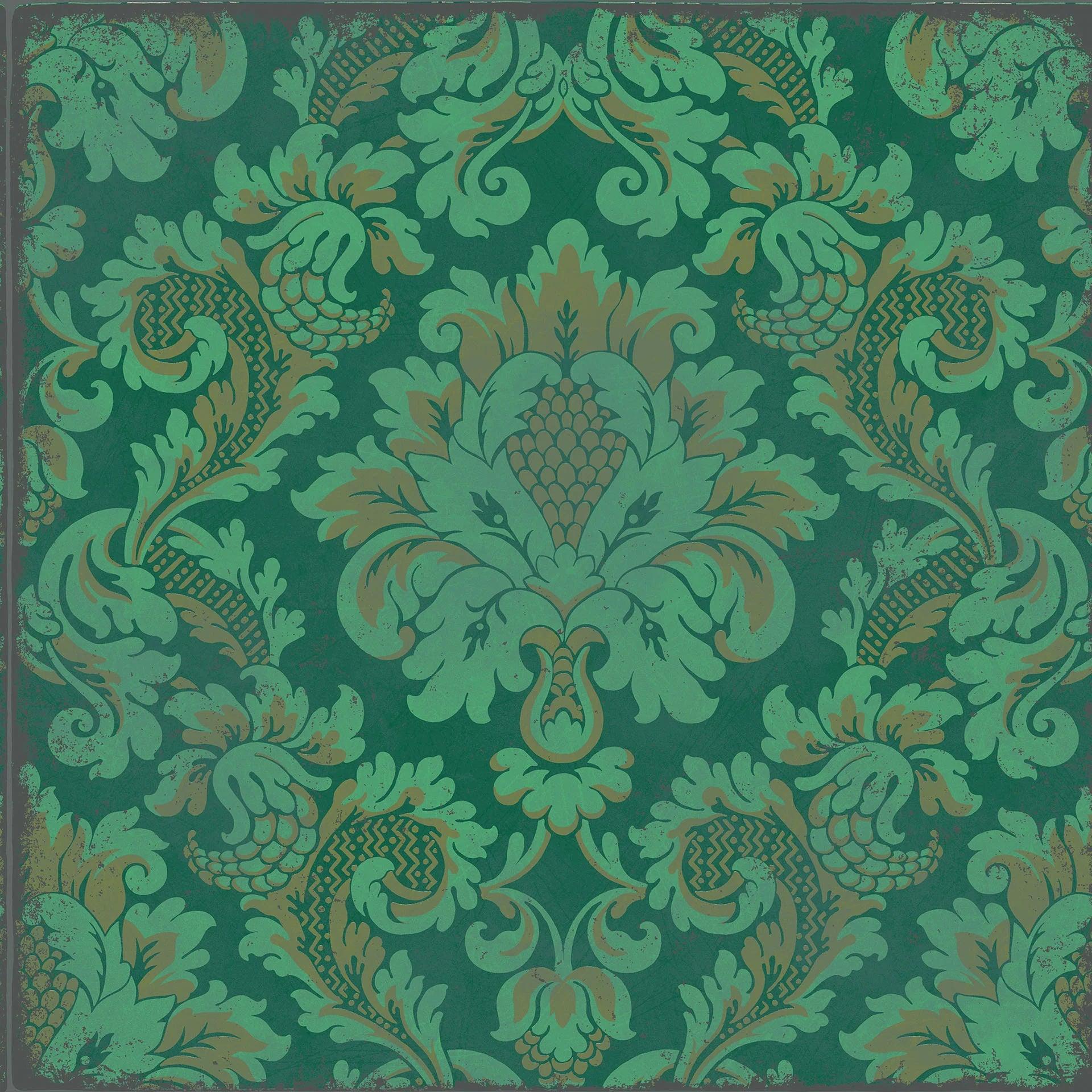Tapeta MARIINSKY DAMASK - Stravinsky zielony Cole & Son Eye on Design