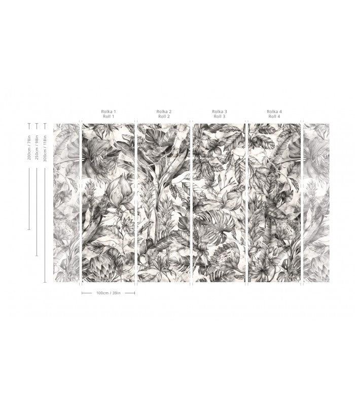 Tapeta Mysterious Flower Monohrome Wallcolors Eye on Design