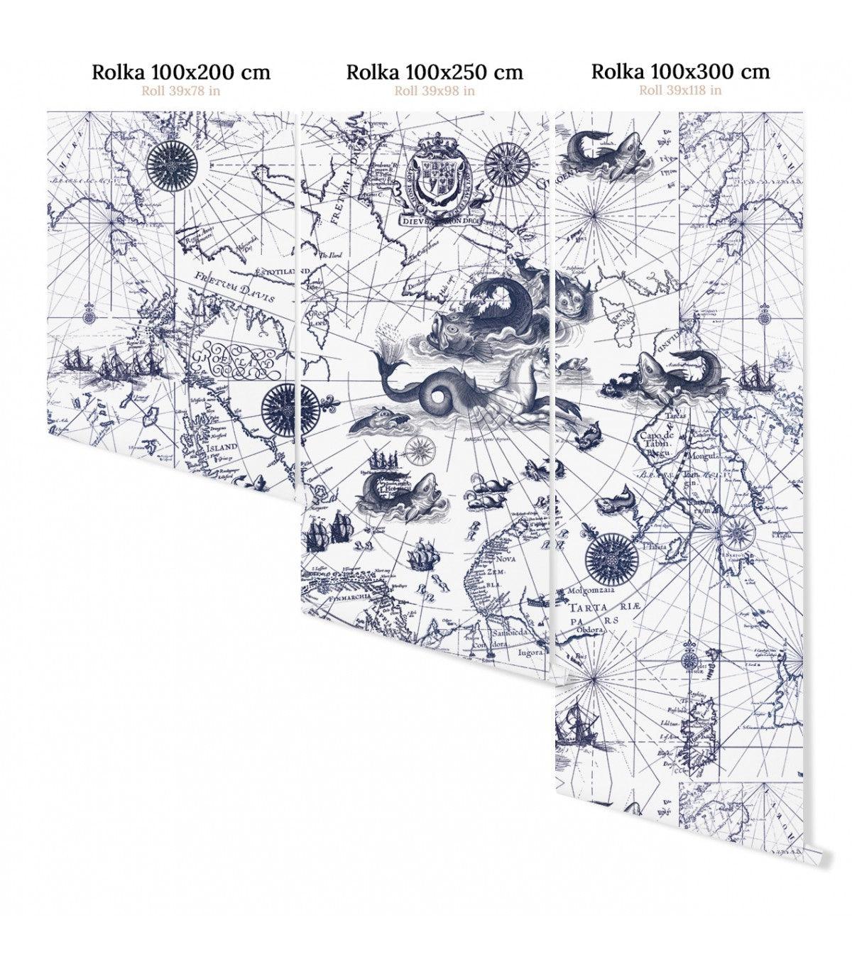 Tapeta OCEAN MAP Wallcolors Eye on Design
