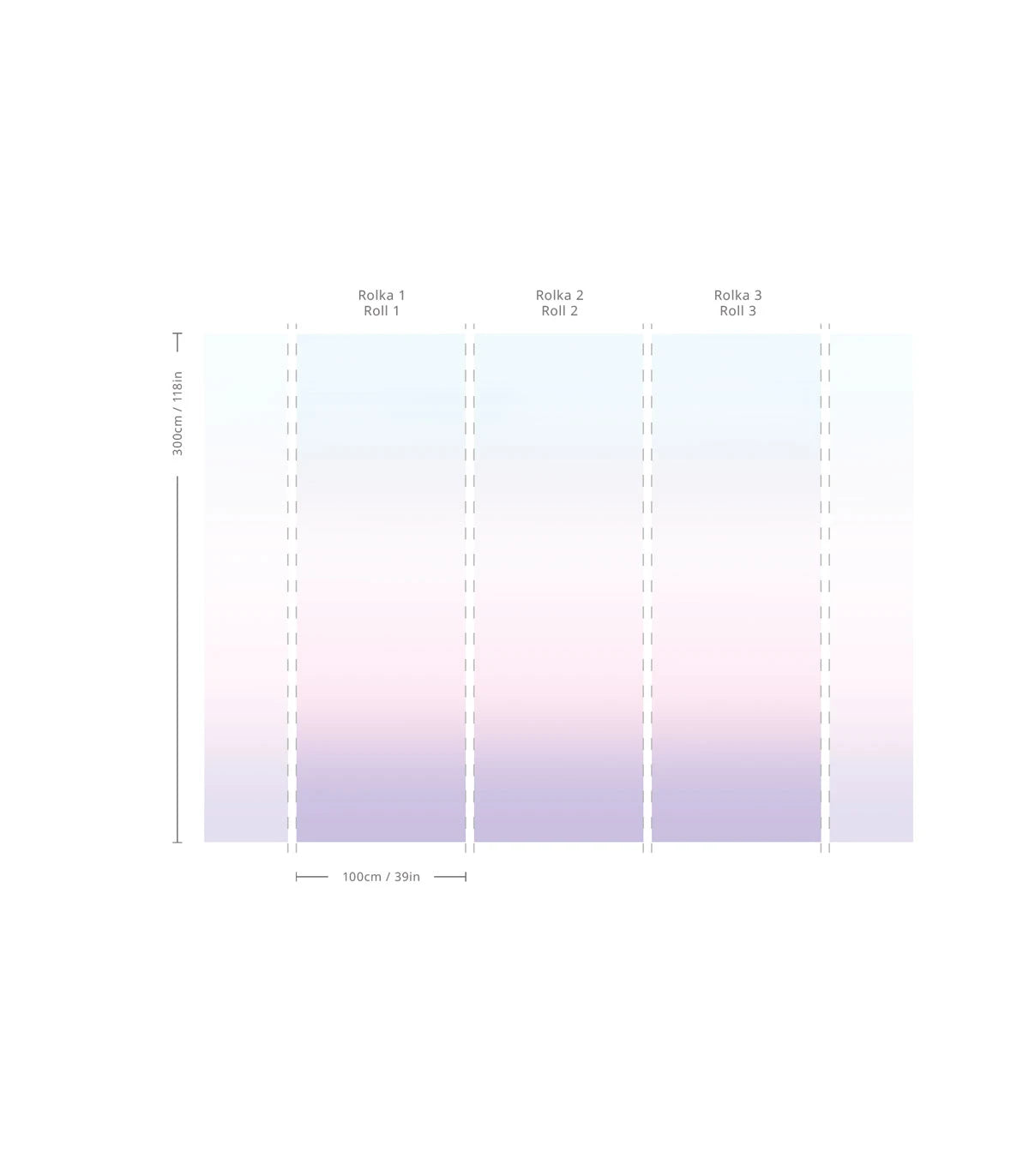 Tapete Gradient OMBRE BLOSSOM pudriges Rosa