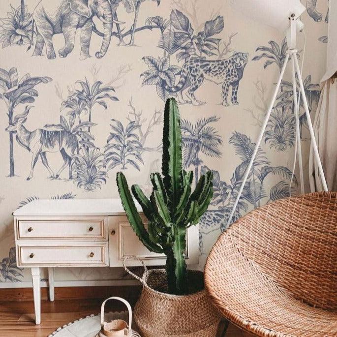 Tapeta POWER OF JUNGLE SEPIA Wallcolors Eye on Design