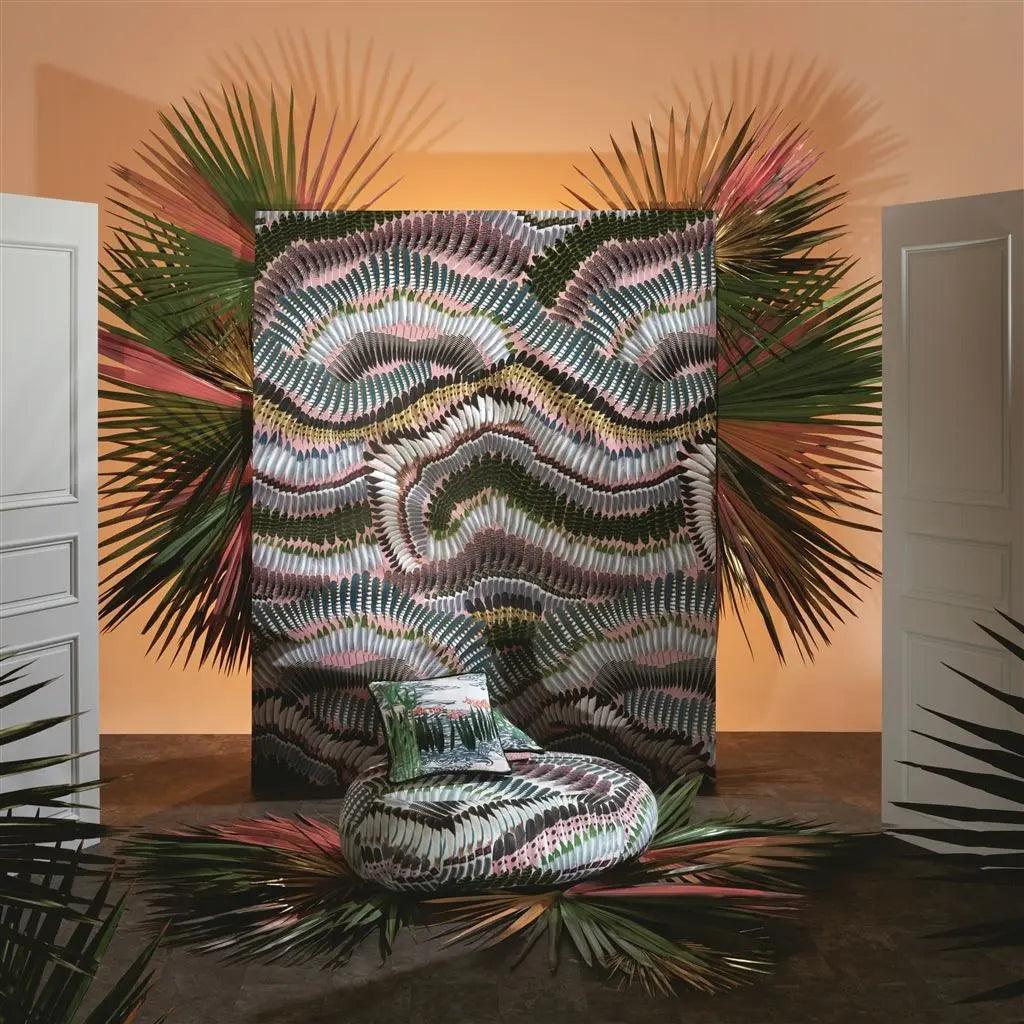 Tapeta PRÊTE-MOI TA PLUME! BOURGEON różowy Christian Lacroix Eye on Design